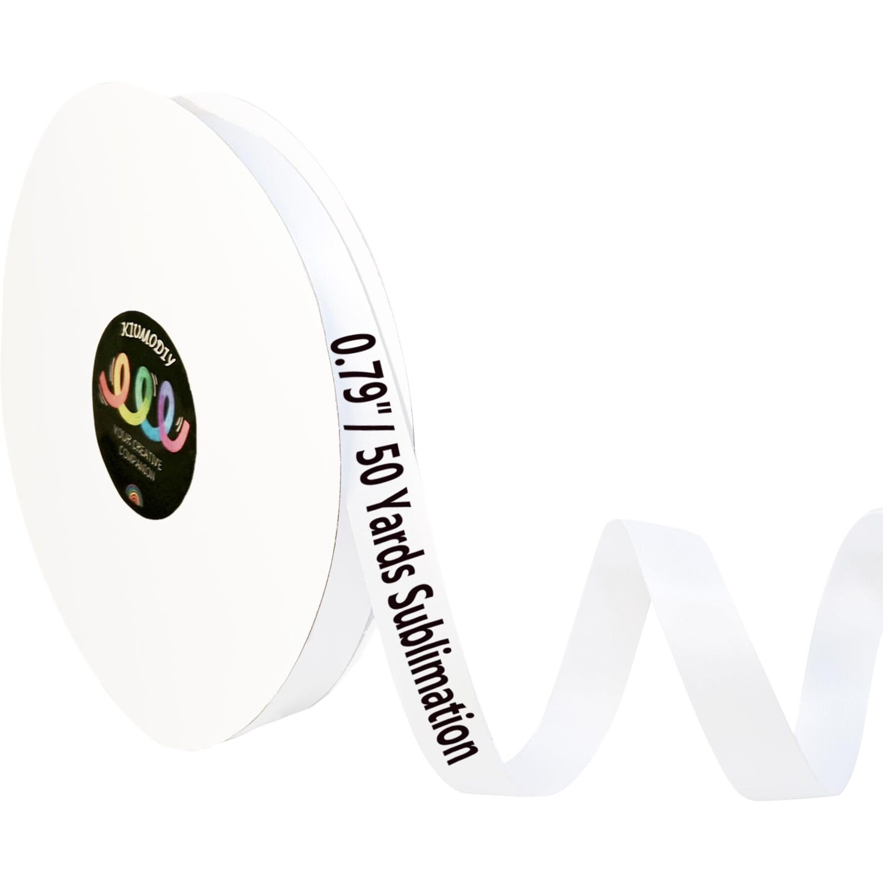 Kiumodiy Heat Transfer White Webbing 20Mm/0.79 Inch Wide 50 Yards Polyester Blank Strap Printable Roll For Sublimation Lanyards