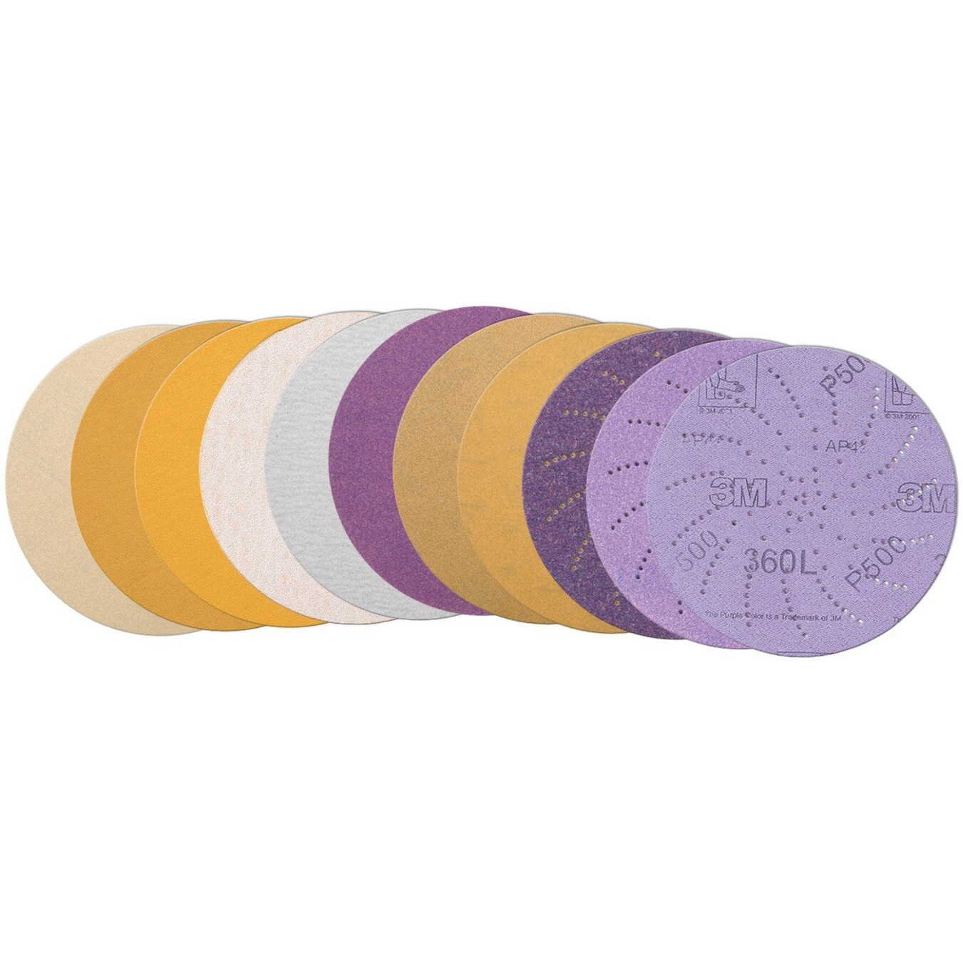 3M Clean Sanding Soft Disc Pad 20425  Hook And Loop Attachment  6' Diameter X 1/2' Thick  3/4' Center Hole Diameter  5/16'-24 External Thread  25 Holes  Yellow (Pack Of 1)