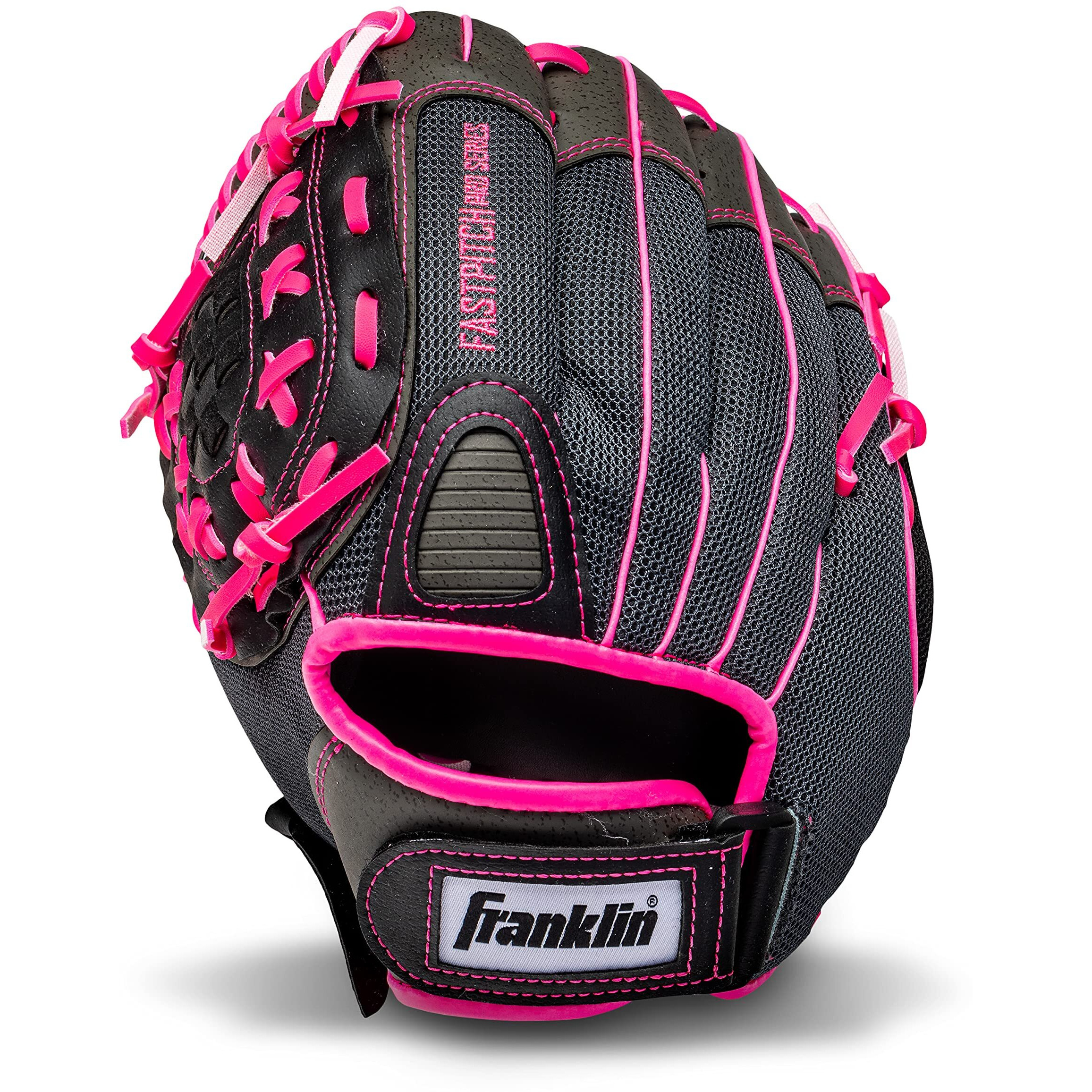 Franklin Sports Girls Softball Glove - Women's Windmill Fastpitch + Slowpitch Softball Glove - Pink Softball Mitt - Left Hand Throw Adult + Youth - 11""