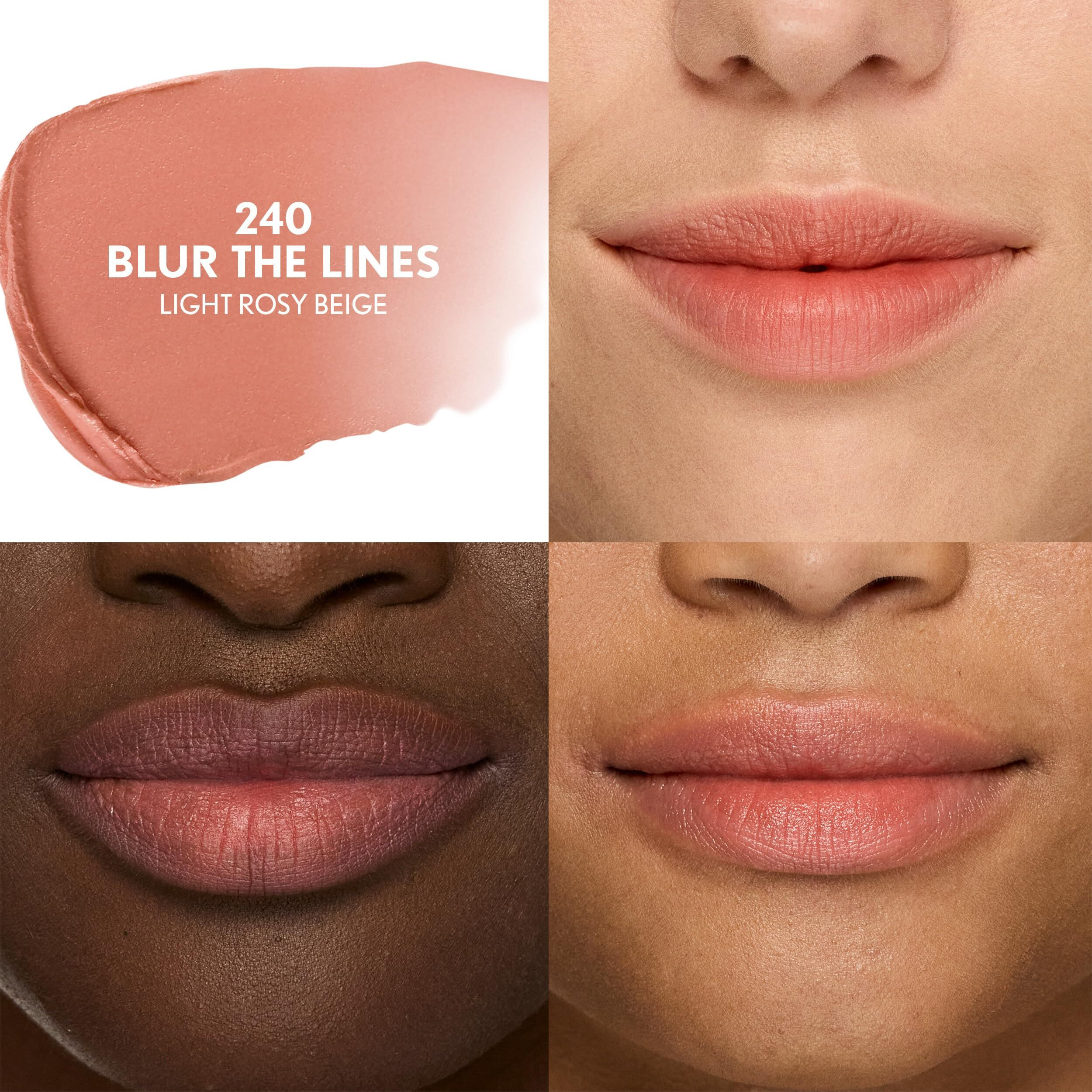 Covergirl Clean Fresh Yummy Blur Lipstick  Blurring Effect  Matte Lip Color  Sweet Pomergranate Flavored  Vegan Formula - 240 Blur The Lines (Light Rosy Beige)
