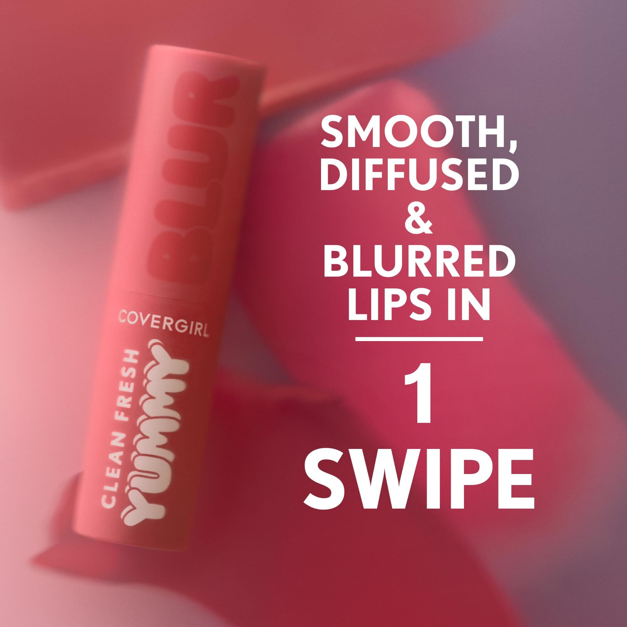Covergirl Clean Fresh Yummy Blur Lipstick  Blurring Effect  Matte Lip Color  Sweet Pomergranate Flavored  Vegan Formula - 240 Blur The Lines (Light Rosy Beige)