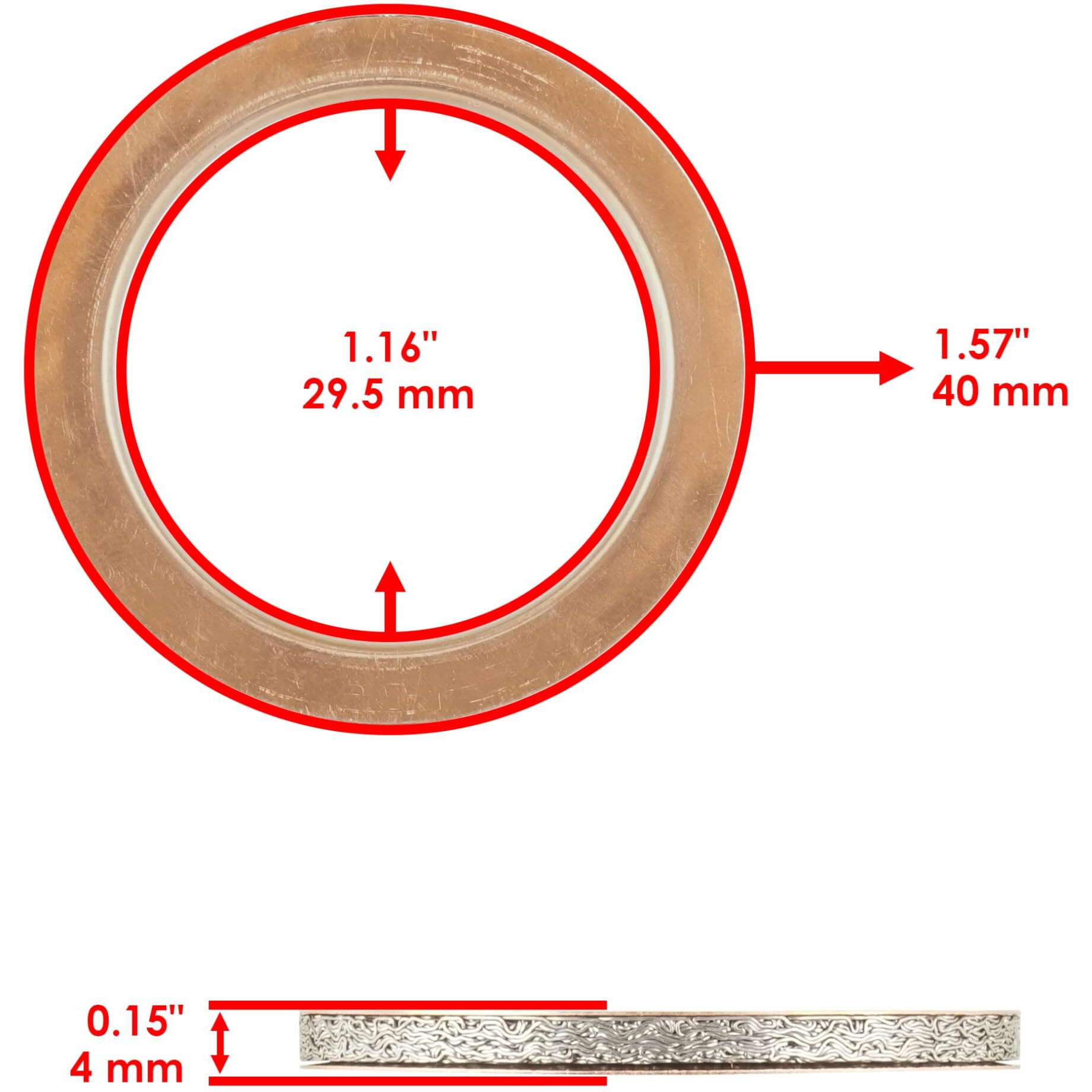Caltric 2 Muffler Pipe Head Gasket Compatible With Yamaha V-Star Vstar 650 Xvs650 1998-2016