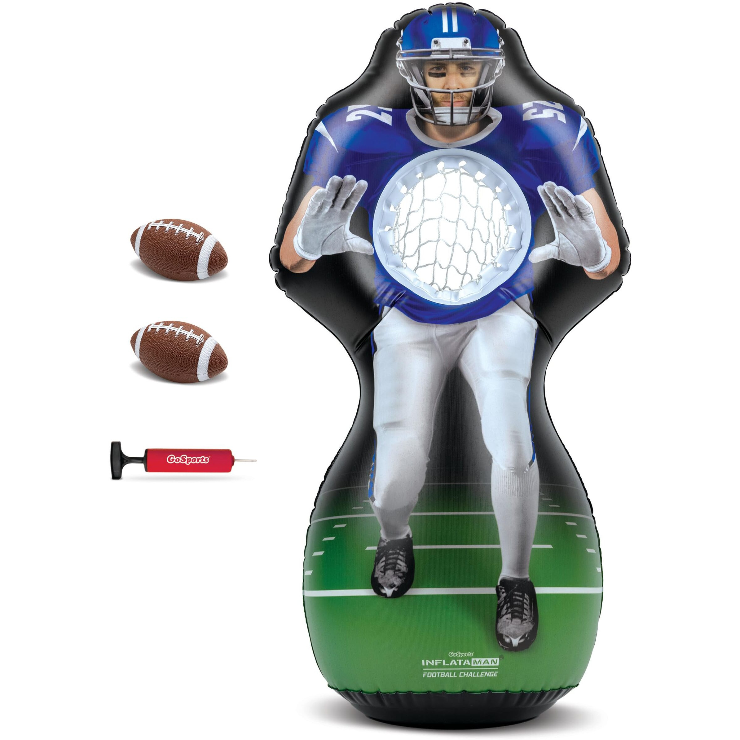 Gosports Football Toss Game For Kids - 4 Ft Inflatable Receiver Touchdown Toss Game