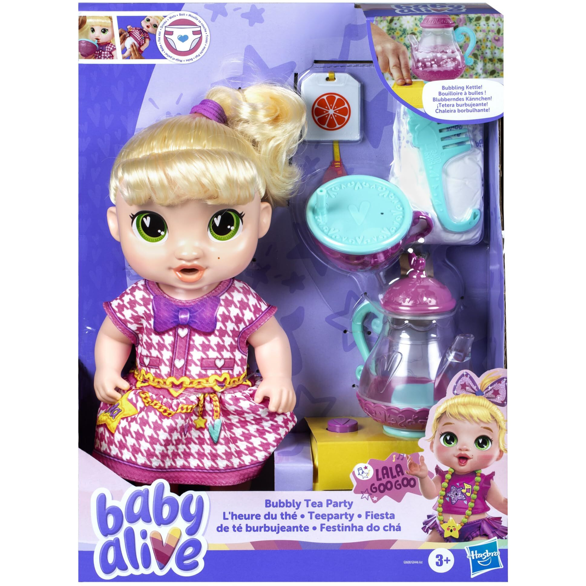 Baby Alive Bubbly Tea Party Lala Googoo Doll With Teapot Accessories  Blonde Hair  11 Inches  Toys For 3 Year Old Girls And Boys & Up
