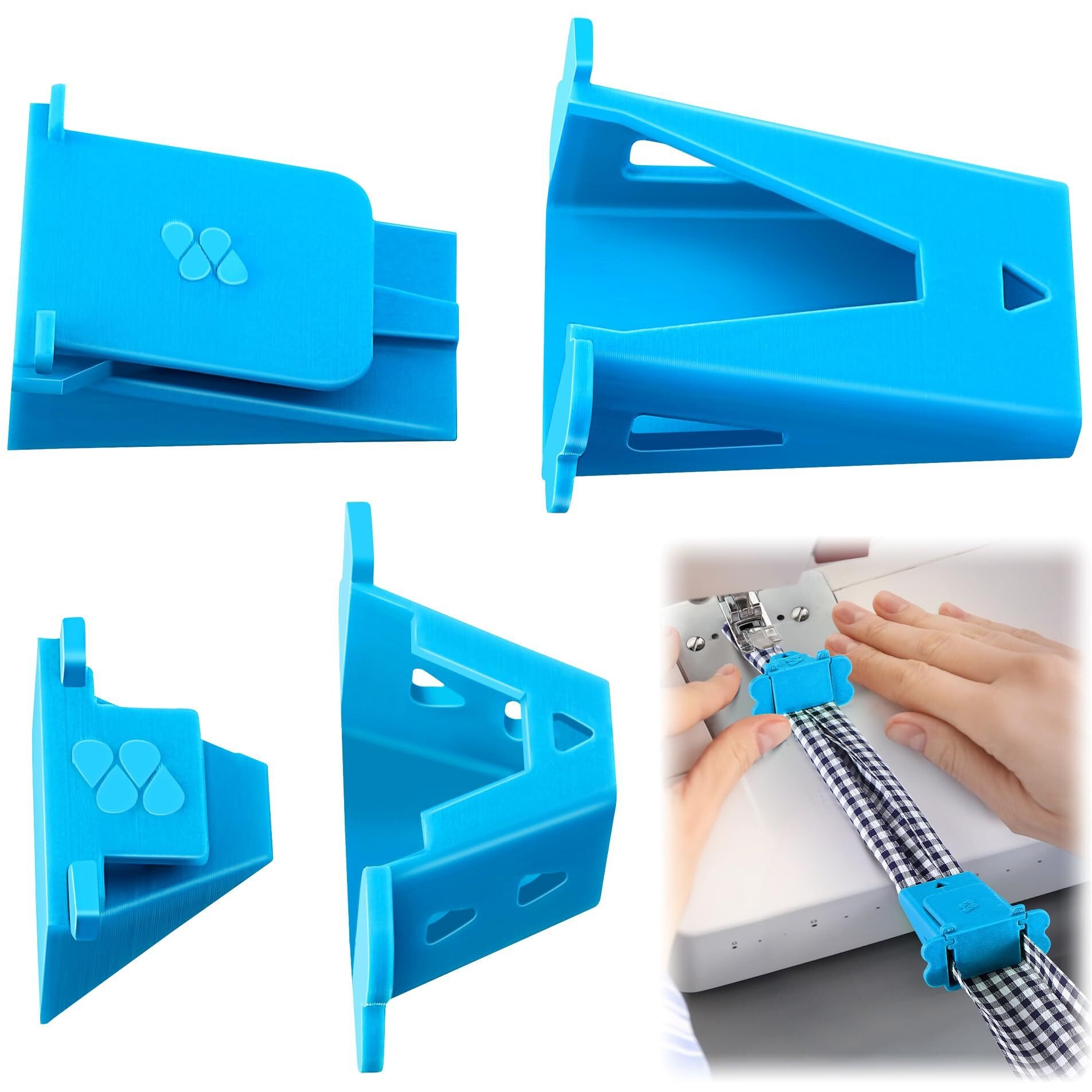 Ceoighe 1 Set Fabric Tube Maker For Fabric Roll Rugs  Sewing Tube Makers For Rug  Bias Tape Maker Suitable For Diy  Making Roll Rugs Easier 676226  Patented Design (Blue)