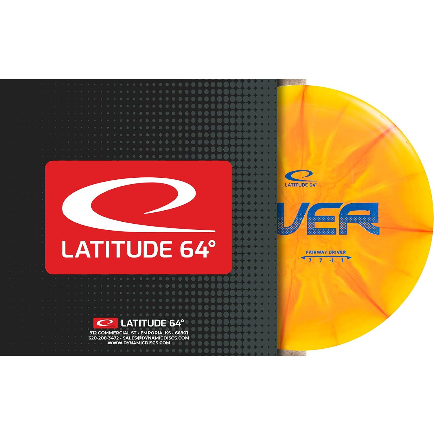 Latitude 64 Retro Burst River | Disc Golf Fairway Driver | Easy-To-Throw Disc Golf Driver For Beginners | Straight Flying | 170G+ Frisbee Disc | Unique Burst Patterns | Color Will Vary  Orange