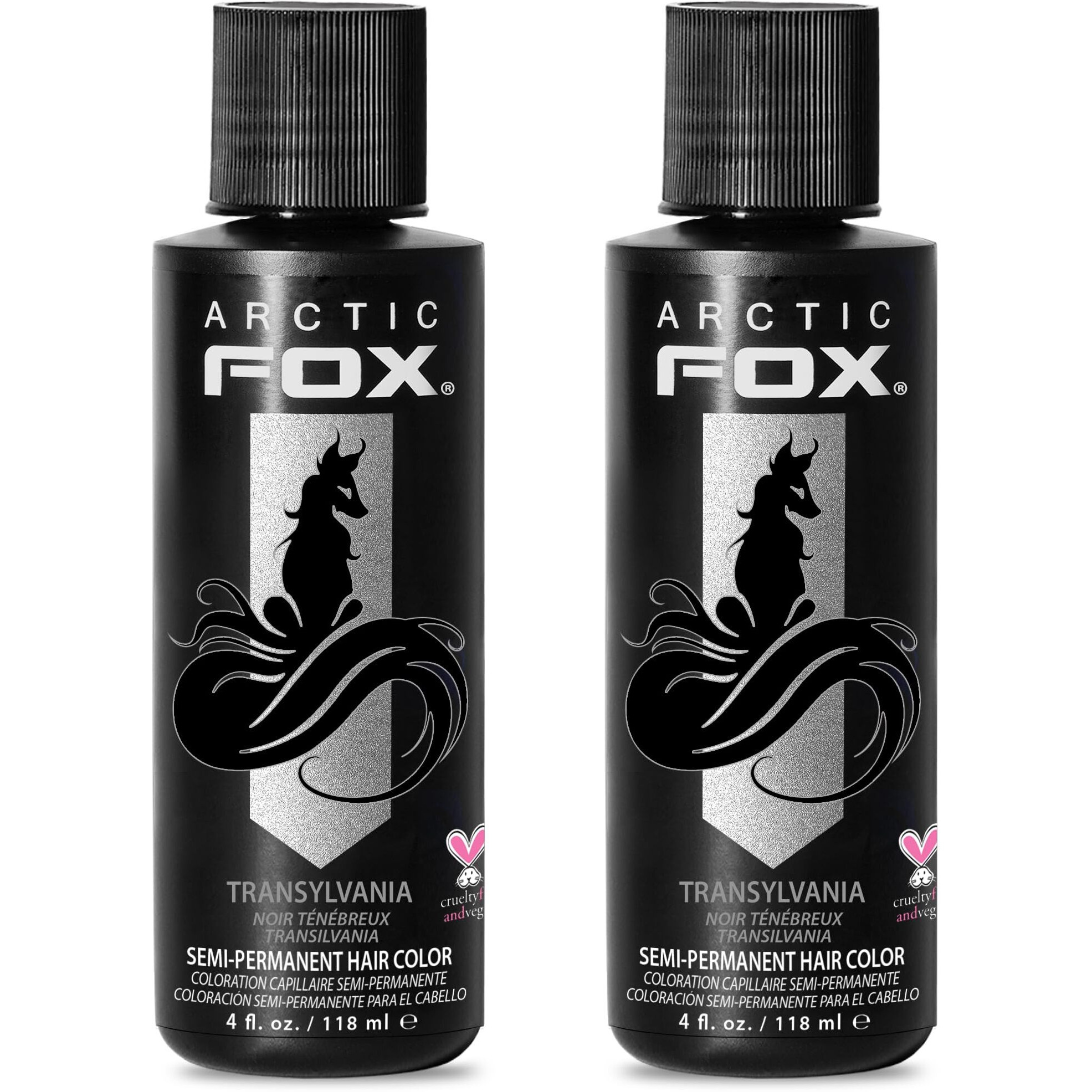 Arctic Fox Vegan And Cruelty-Free Semi-Permanent Hair Color Dye - Transylvania 4 Fl Oz (Pack Of 2)