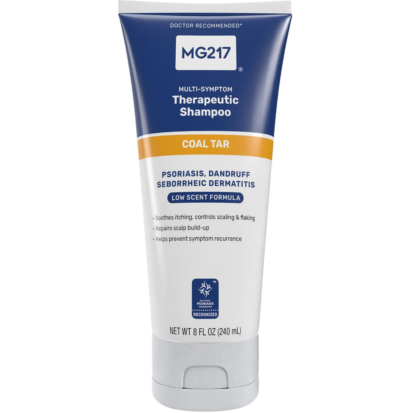 Mg217 Psoriasis Shampoo With Coal Tar  Therapeutic Scalp Treatment  Controls Itching  Scaling  Flaking  Scale Buildup  Psoriasis Scalp Treatment  .5% Coal Tar Shampoo And Conditioner  8Floz