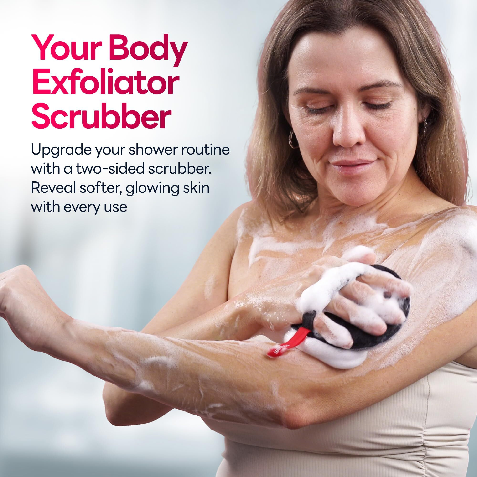 Caveem Exfoliating Body Scrubber  Bath And Body Scrub Buffer  Body Exfoliator For Remove Dead Skin  Gentle And Rough Lightweight Sponge For Shower (2 Pack)