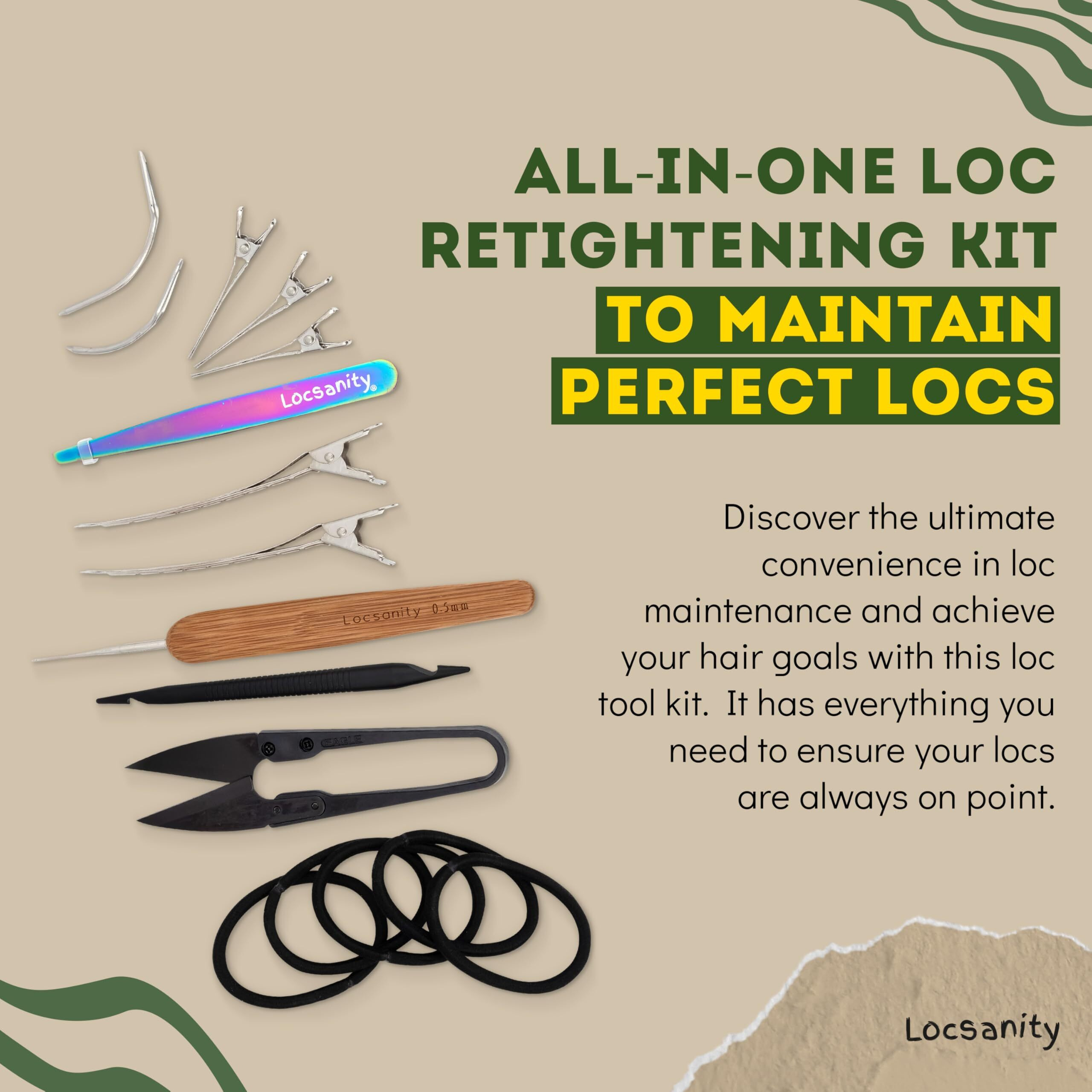 Locsanity Dreadlock Retightening And Interlocking Tool Kit For Sisterlocks  Microlocks  Small Locs  And Medium Locs - Metal Hair Tools For Dreads  Braids  And Locs Maintenance