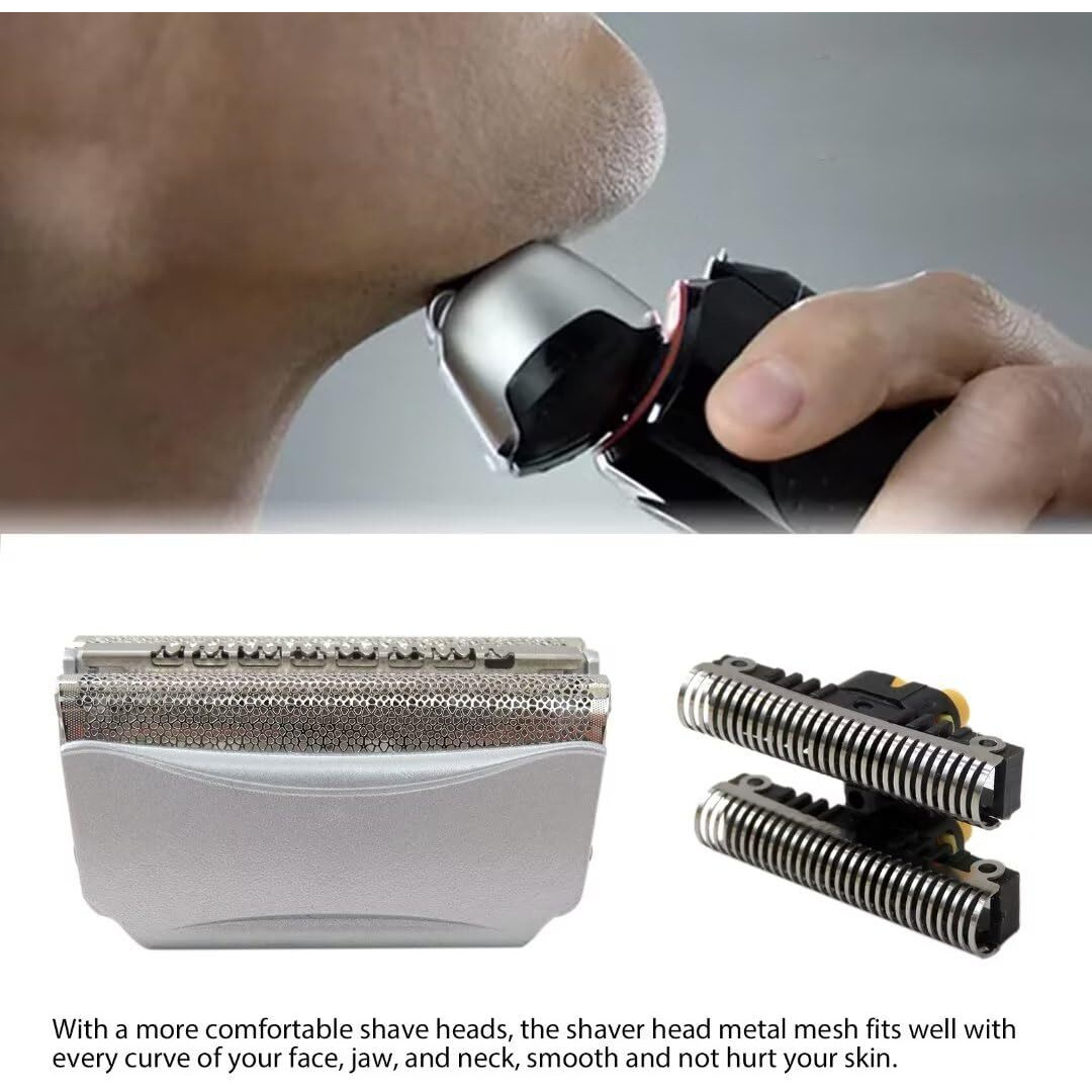 51S Electric Shaver Replacement Foil Head With Cutter Compatible For B-Raun 5 Series 550S-3/550S-4/550Cc/550Cc-4/560/560S-3/560S-4/565Cc/565Cc-4/570S-4/570Cc/570Cc-3/570Cc-4/590Cc/590Cc-3/590Cc-4