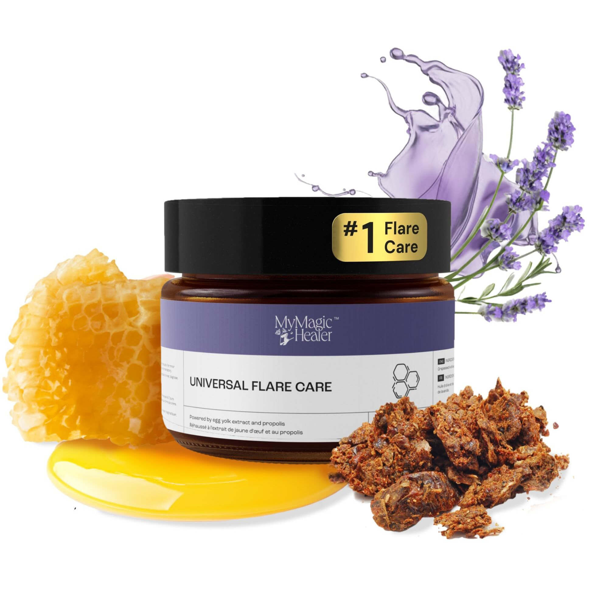 Universal Flare Care | Relief For 97% Of Skin Issues | Cysts  Inflamed Skin  Hidradenitis Suppurativa  Abscesses  Impetigo | All Natural Flare Up Solution With Propolis & Egg Yolk Extract 1 Oz