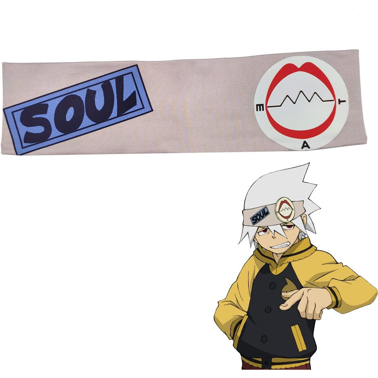 Yannasa Soul Eater Headband Anime Cosplay Elastic Head Accessories For Women Men