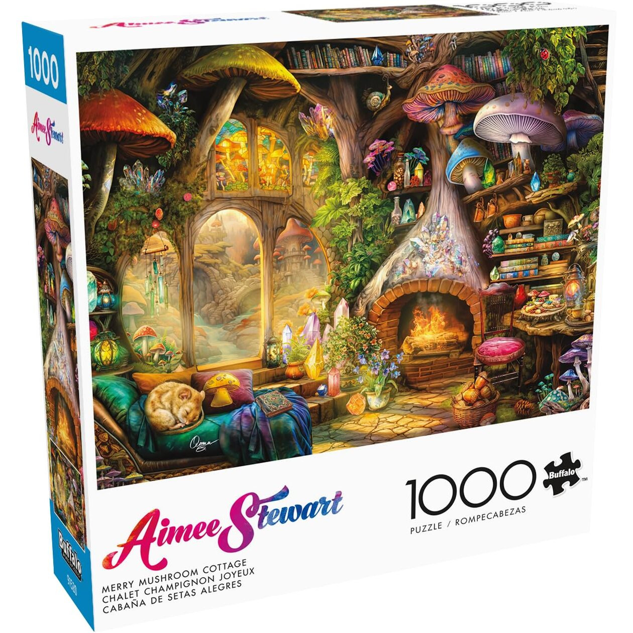 Buffalo Games - Aimee Stewart - Merry Mushroom Cottage - 1000 Piece Jigsaw Puzzle For Adults - Challenging Puzzle Perfect For Game Nights - Finished Size Is 26.75 X 19.75