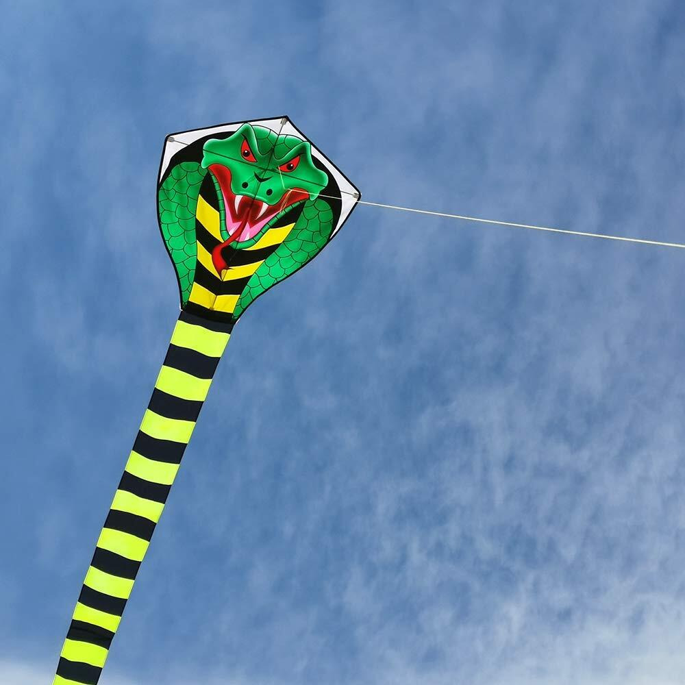 Large Cobra Kite For Adults Kids Boys With Super Long Tail (49 Ft)  Extra Easy To Fly  Best Huge Kites For The Beach/Party/Field/Park  It Will Dominate The Sky