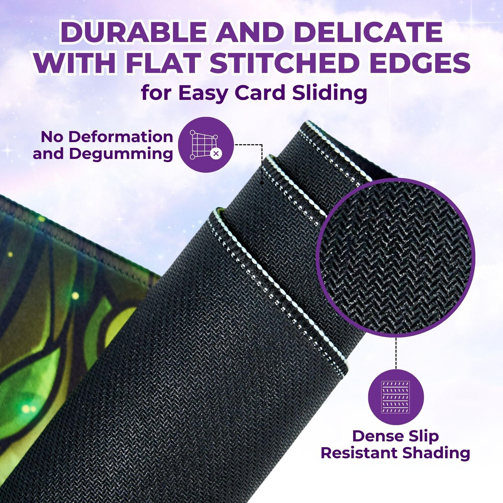 Mtg Magic The Gathering Playmat Original Handcrafted Art  Non-Slip Tcg Playmat With Rubber Bottom And Stitched Edges  Commander Tcg Rollable & Foldable Card Mat (Green)