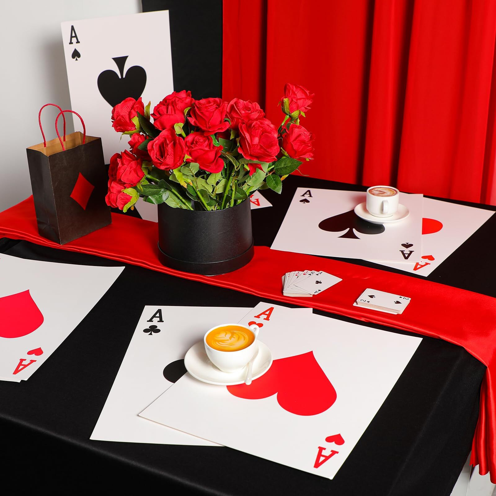 Motimind 12 Pcs Jumbo Playing Cards 15.8 X 12.6 Inches Large Print Giant Thick Poker Card For Casino Theme Party Decorations Birthday Game Night Party Decor (A)