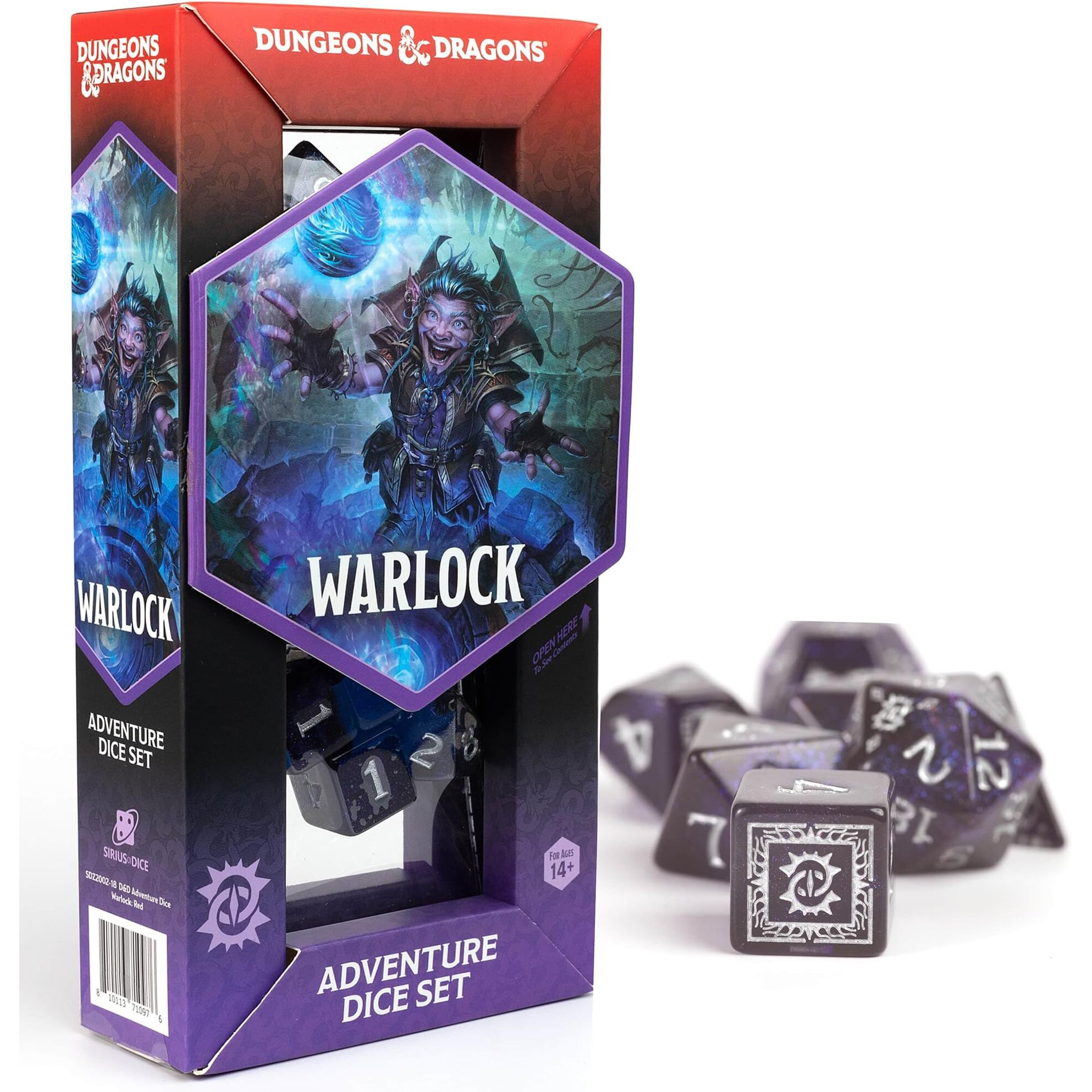 D&D Adventure Dice (Warlock Class Red)