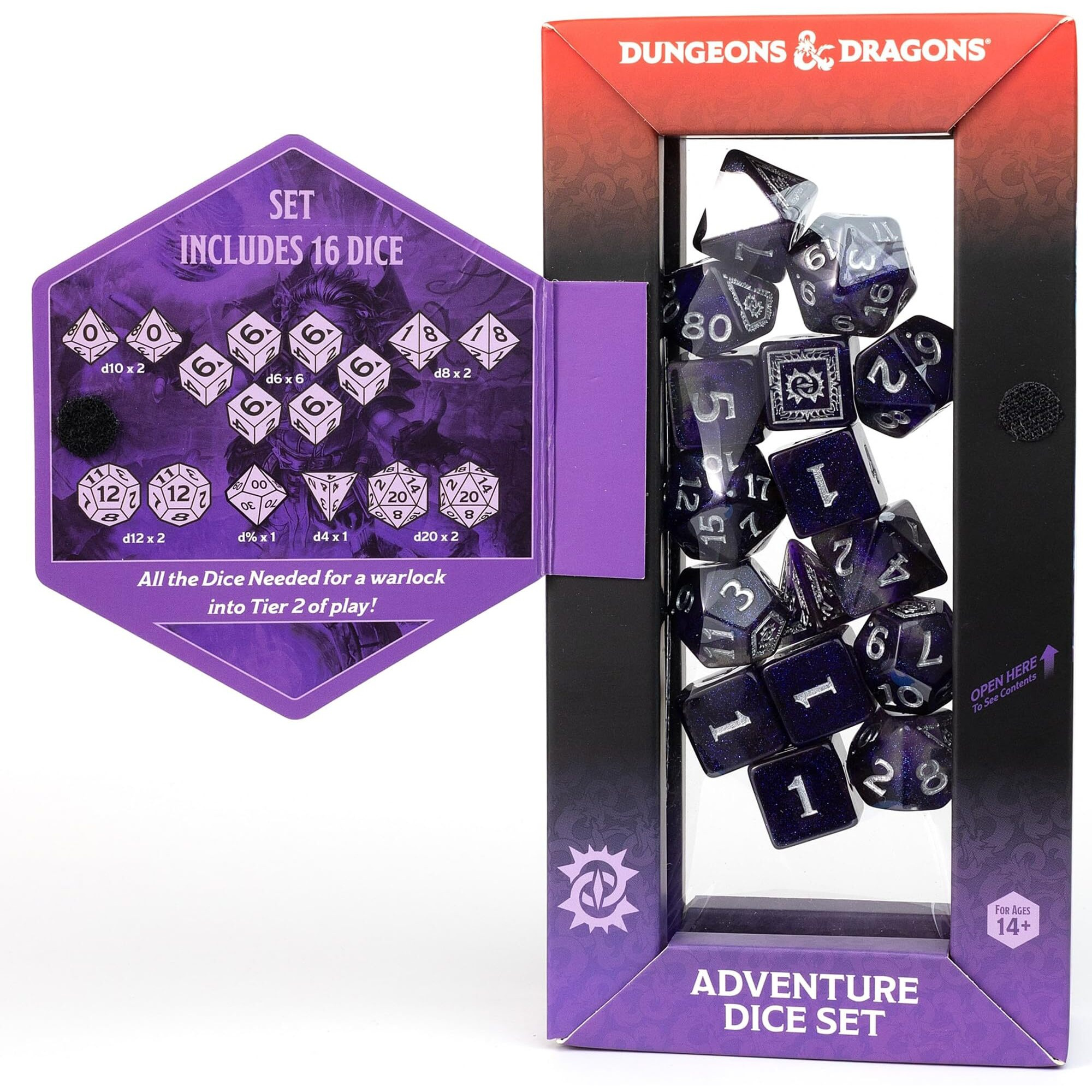 D&D Adventure Dice (Warlock Class Red)