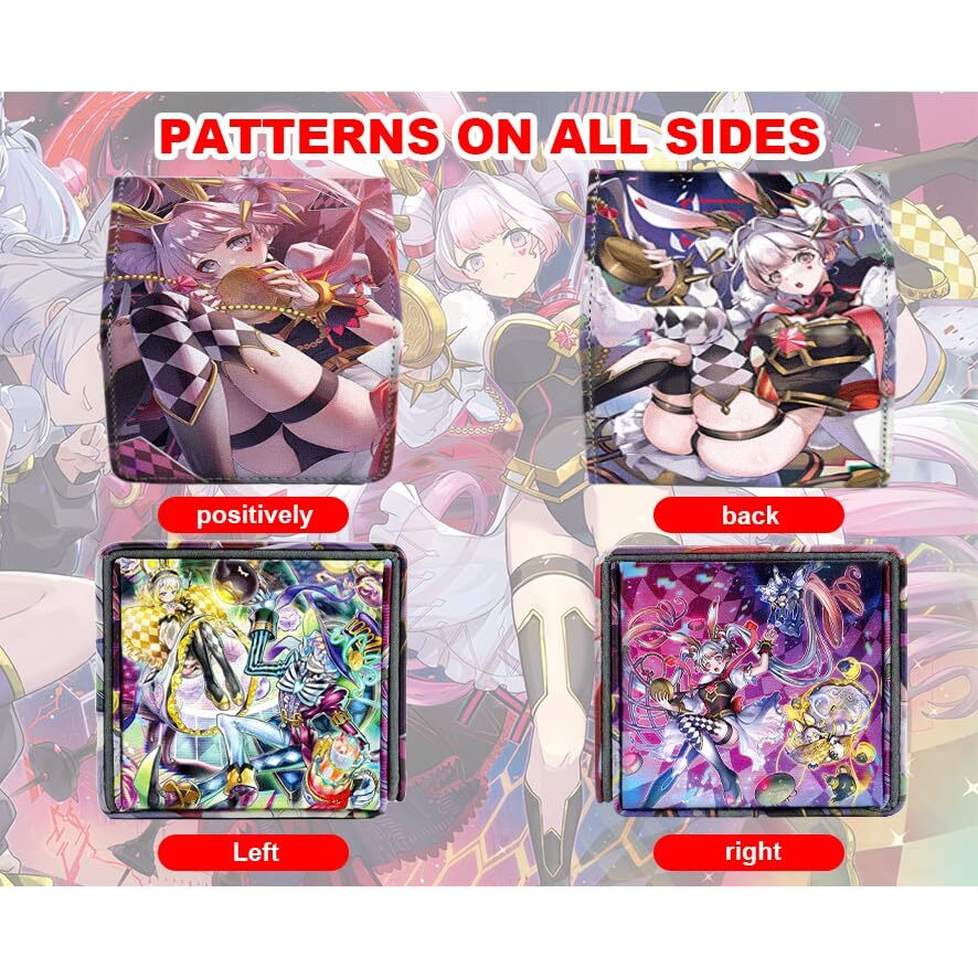 Sabermaster Card Deck Box Fits For Ygo Mtg 100+ Card Storage Box Trading Games Pu Leather Storage Premium Deck Case (Maliss)