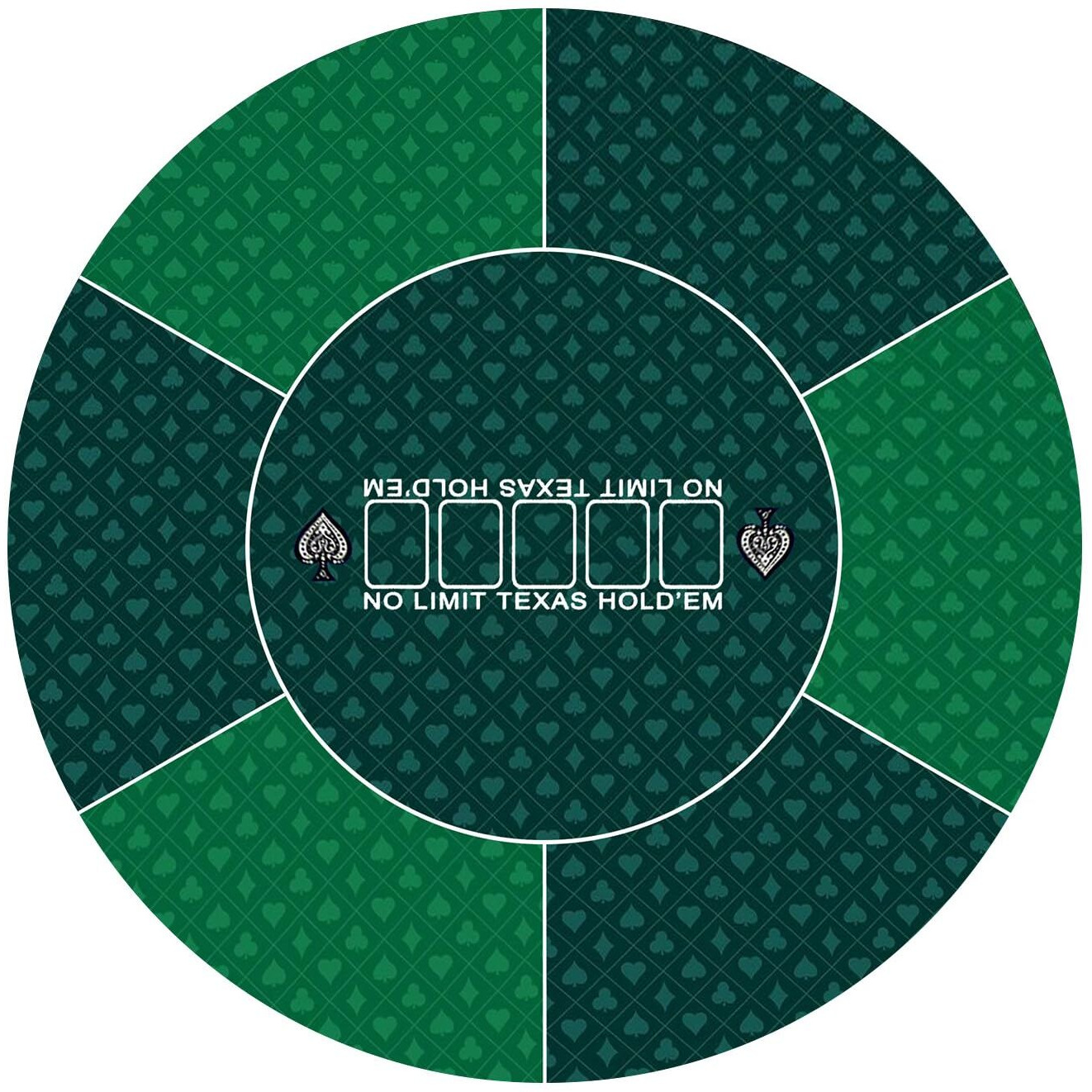 Leryg Round Poker Mat 39/47/55/63 Inch 6-10 Person Texas Poker Rubber Mat  Foldable Tabletop  Portable Poker Tabletop  Suitable For Poker Games  Blackjack  Casino Layout(Green 80 * 80Cm)