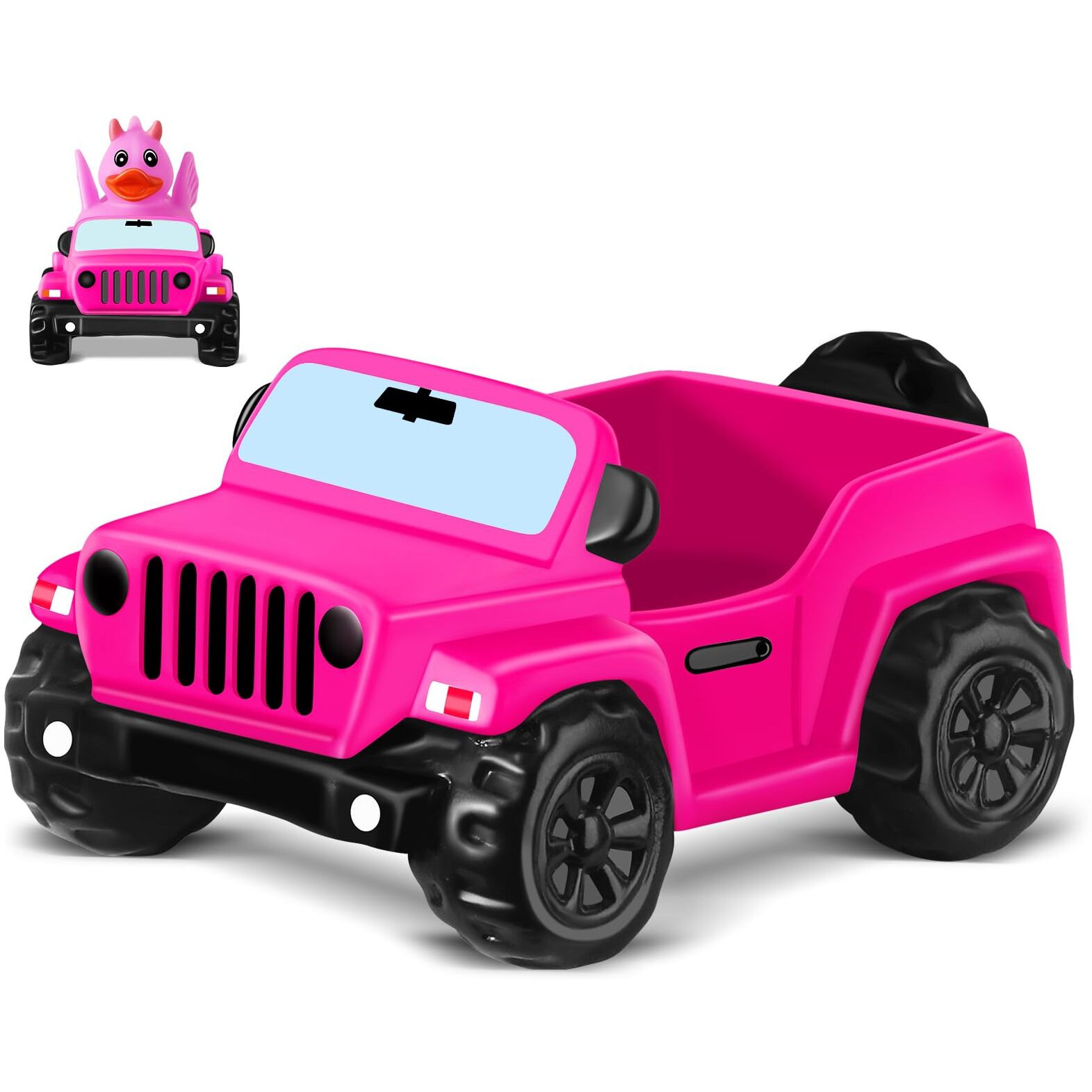 Jeep For Rubber Ducks  3.5 Inch Jeep Toy Match Most 2 In Rubber Ducks  Jeep Toy For Jeep Dashboard Decorations Accessory Jeep Duck Collection  Summer Party Favor  Birthday Gifts (Pink)