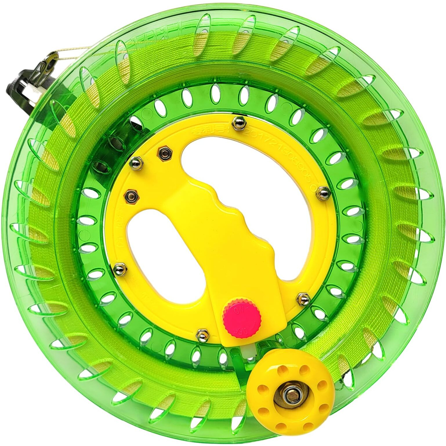 Kaiciuss 8.7 Inch Kite Reel Winder With Line  Kite String Reel For Kids & Adults  Easy To Use String And Spool  It Comes With 1200 Ft Durable Kite Thread And Connector (Green)