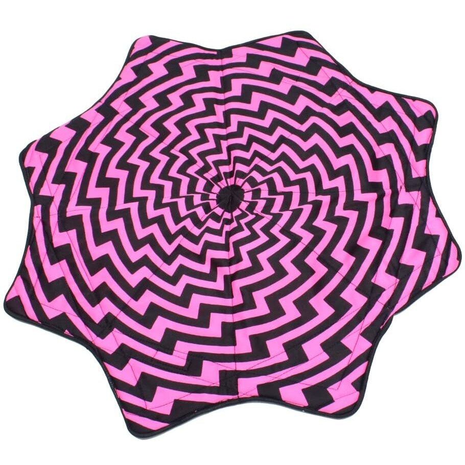 Mougee Star Mini Flow Star - Neon Series - 20"" Diameter - Smaller Size For Smaller Hands And Easier Spinning (Uv Reflective Pink)
