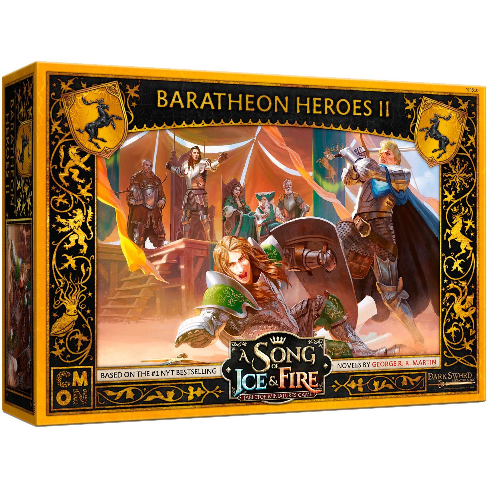 Cmon A Song Of Ice And Fire Tabletop Miniatures Baratheon Heroes Ii Box Set - Leaders Of The Stormlands  Strategy Game For Teens And Adults  Ages 14+  2+ Players  45-60 Minute Playtime  Made By Cmon