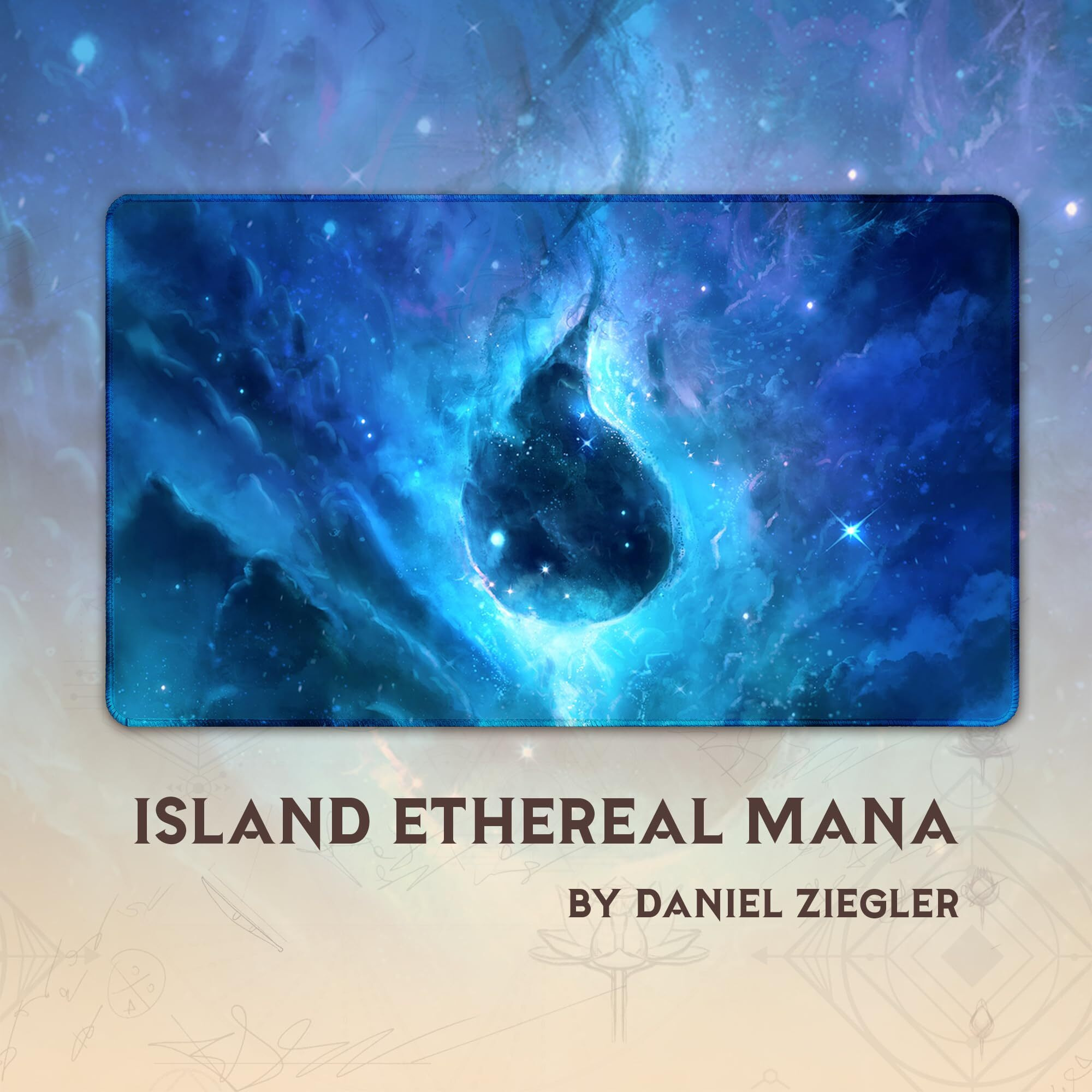 Paramint Island Ethereal Mana (Stitched) - Mtg Playmat - Compatible With Magic The Gathering Playmat - Play Mtg  Yugioh  Tcg - Original Play Mat Art Designs & Accessories