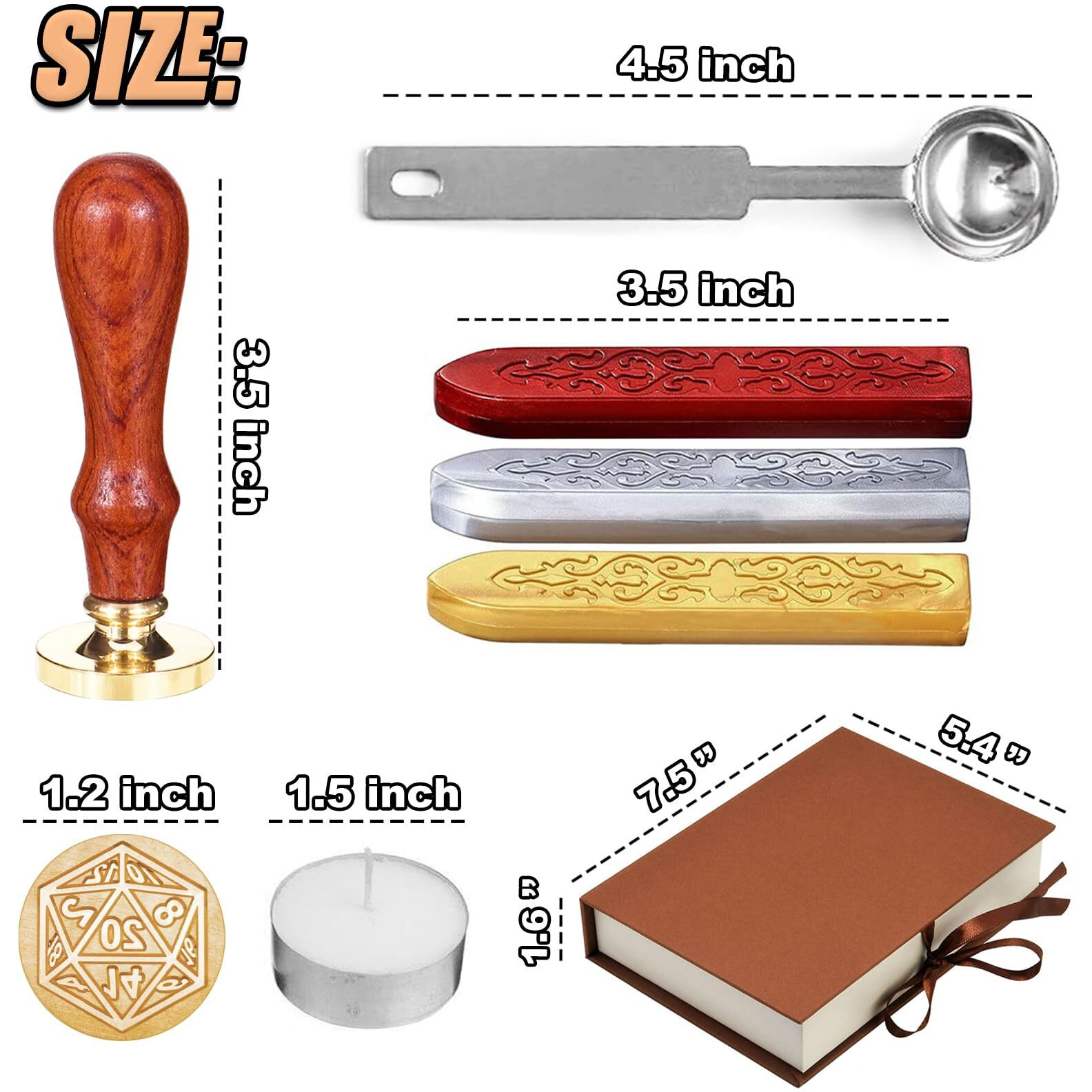 Dnd Wax Seal Stamp  Fantasy D20 Dice Wax Seal Kit  Ideal Gifts For Dungeons And Dragons/D&D Adventure Cards Envelopes  Gift Packaging. Great Rpg Accessories Nerdy Gifts For Dnd Lovers  Dm & Players