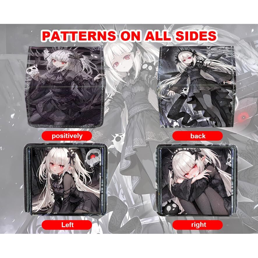 Sabermaster Card Deck Box Fits For Ygo Mtg 100+ Card Storage Box Trading Games Pu Leather Storage Premium Deck Case (A-Bao A Qu)