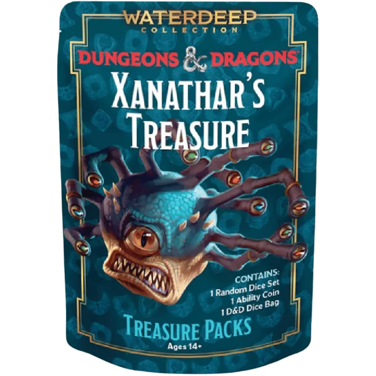Dungeons & Dragons Xanathar's Treasure Pack - Randomly Assorted Set W/ 7Pc Dice  Metal Coin & Dice Bag - Rpg  D&D Waterdeep Collection  Sirius Dice