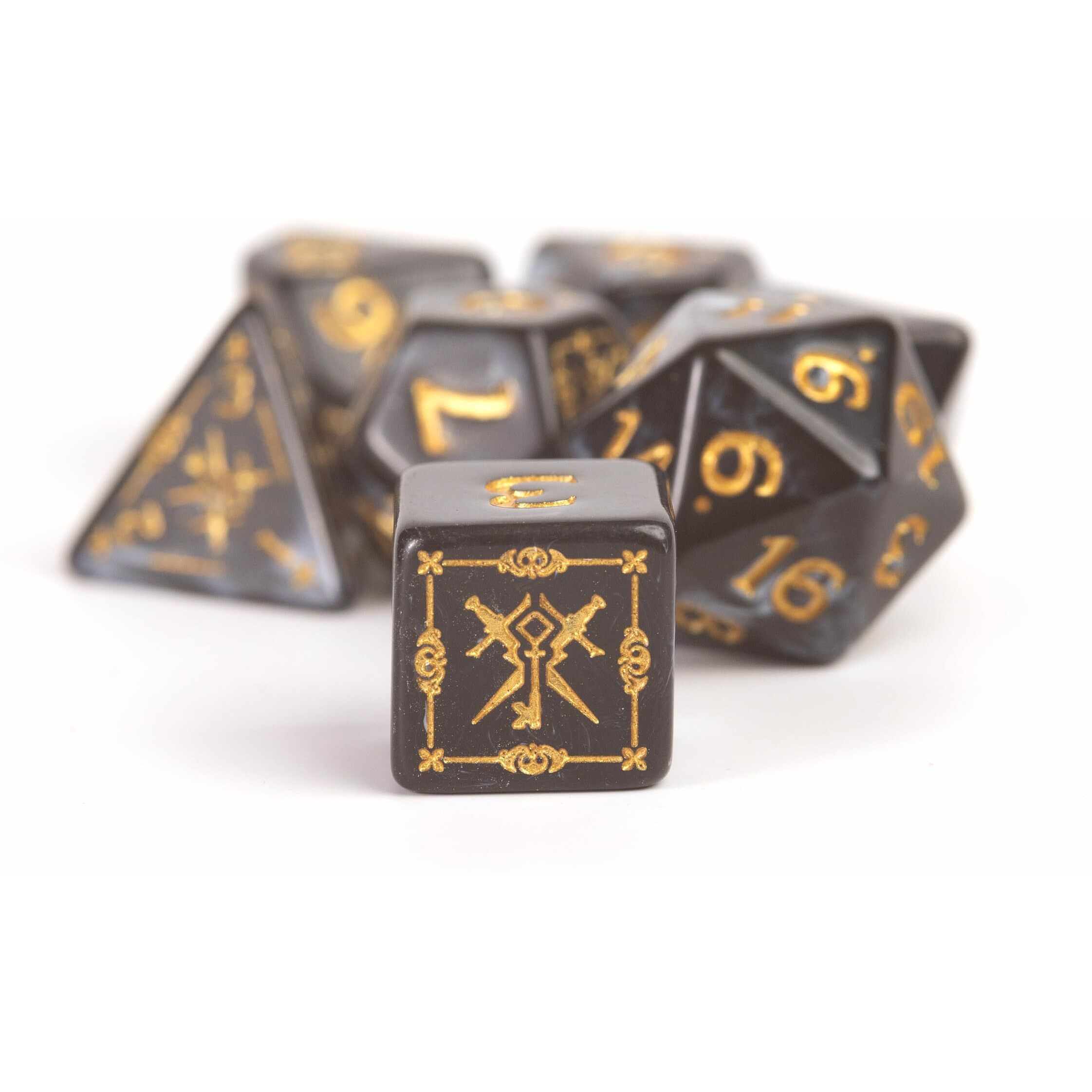 D&D Adventure Dice (Rogue Class Black)