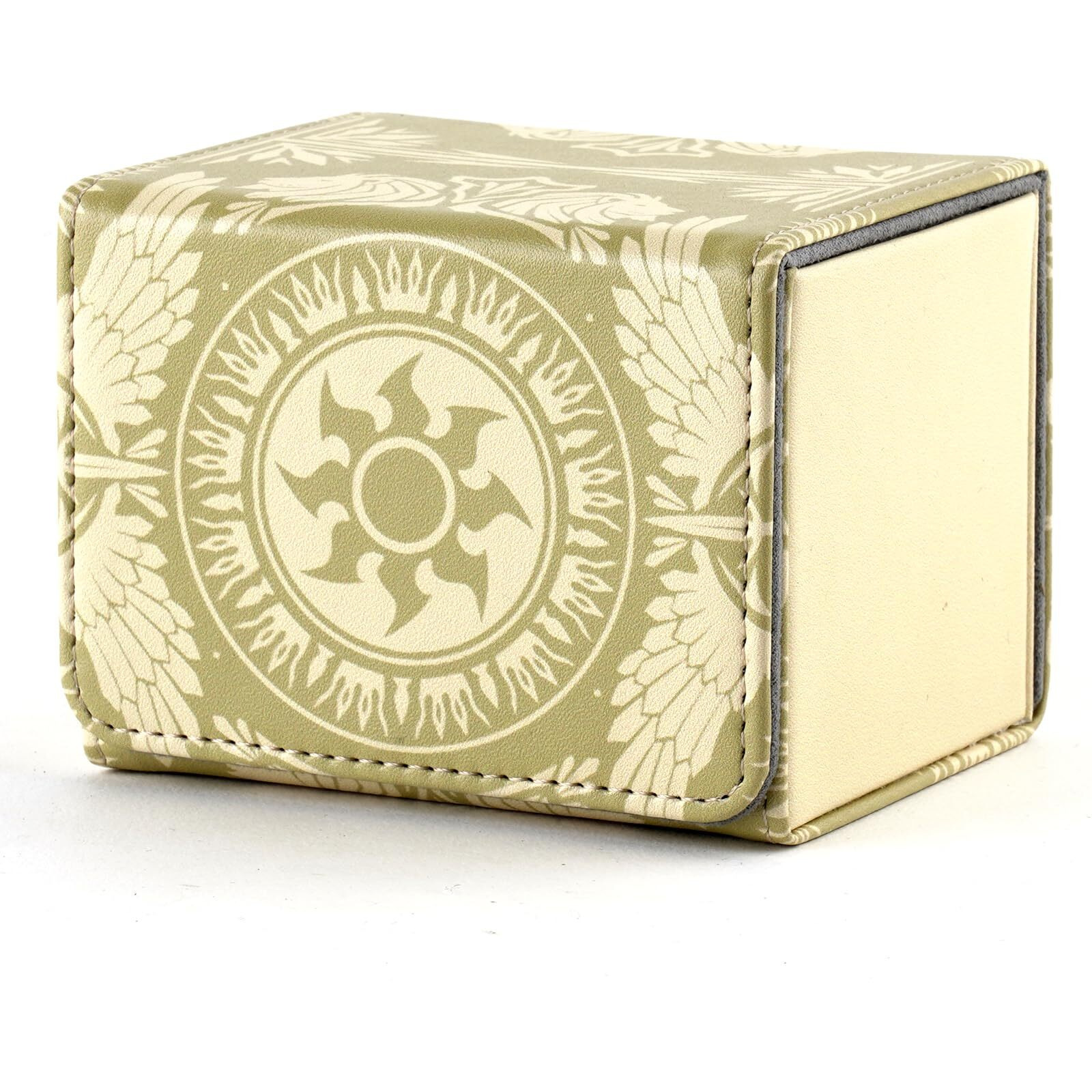 Deck Box For Mtg Cards  Trading Commander Deck Case Holds 120+ Sleeved Cards  Pu Leather Magnetic Collectible Card Storage Box Fits For Tcg Magic Card (Yellow)