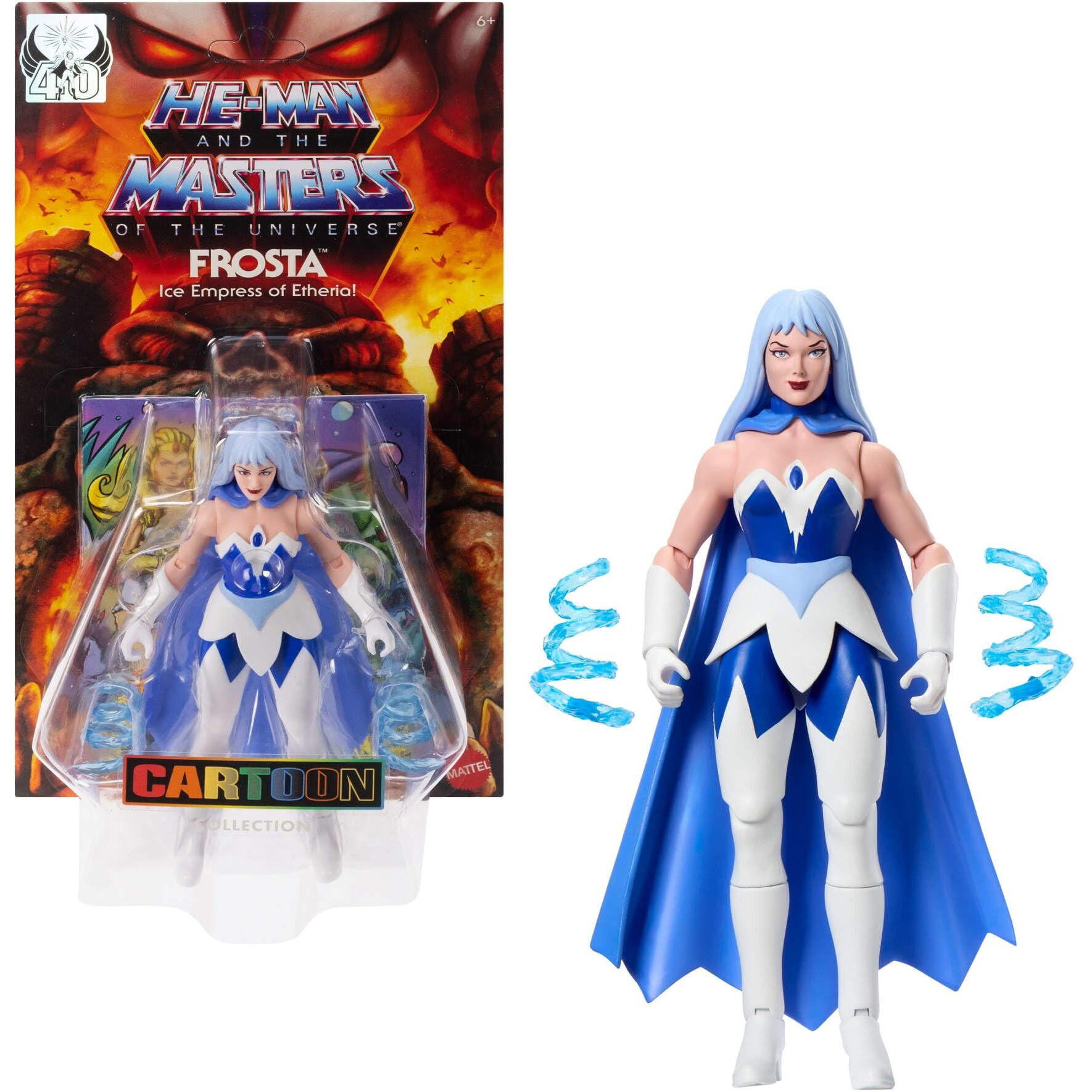 Masters Of The Universe Origins Action Figure Frosta Cartoon Collection  5.5-Inch 1980S Tv Princess Of Power With Ice Powers  Detailed Design & Cape