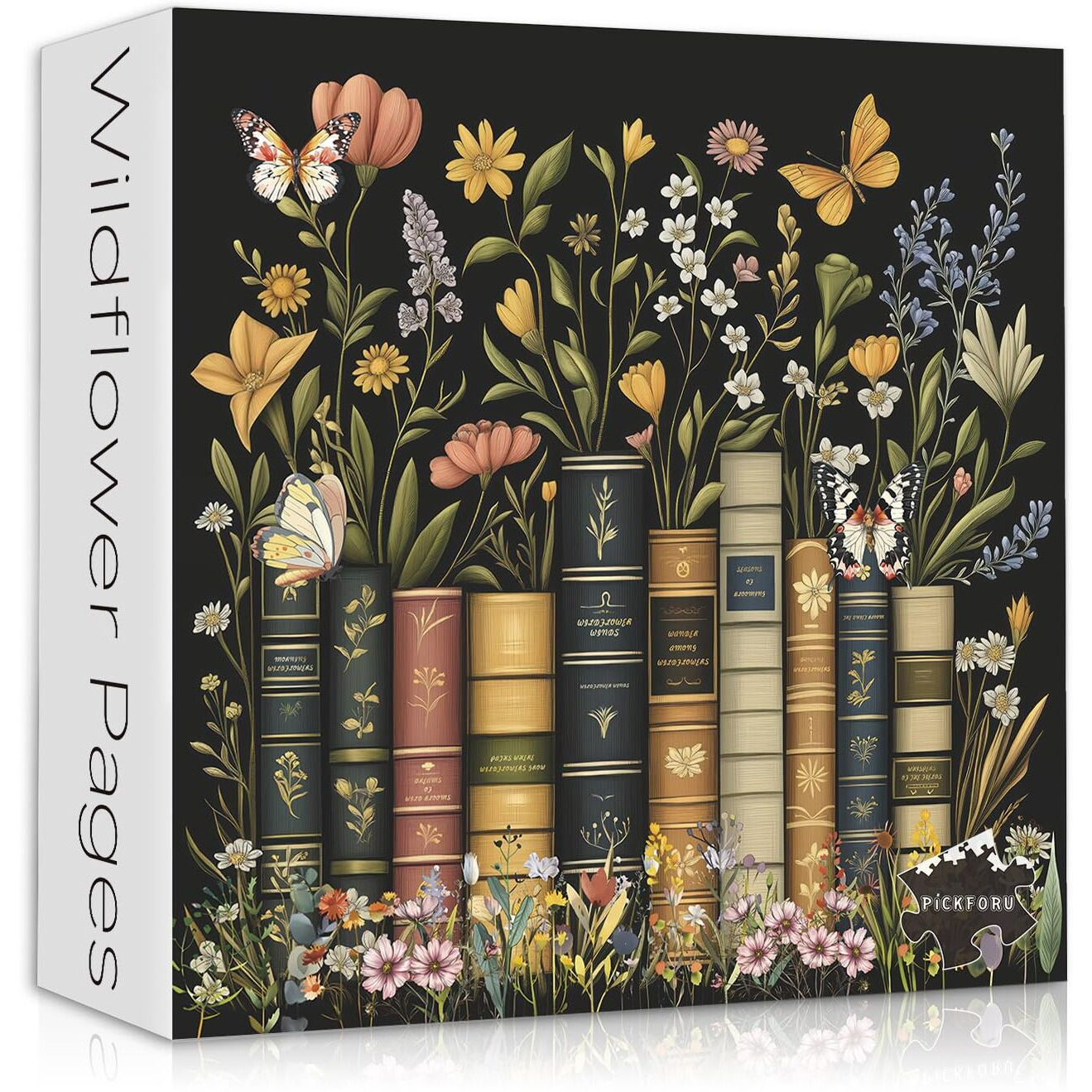 Wildflowers Puzzles For Adults 1000 Pieces  Pickforu Wildflower Pages Jigsaw Puzzle  Vintage Book Puzzles For Book Lover  Plant Floral Flowers Puzzle As Home Decor