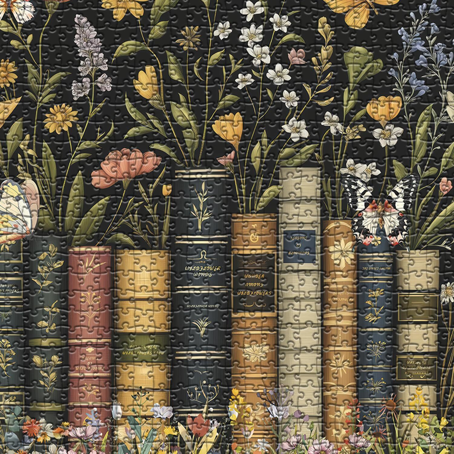 Wildflowers Puzzles For Adults 1000 Pieces  Pickforu Wildflower Pages Jigsaw Puzzle  Vintage Book Puzzles For Book Lover  Plant Floral Flowers Puzzle As Home Decor