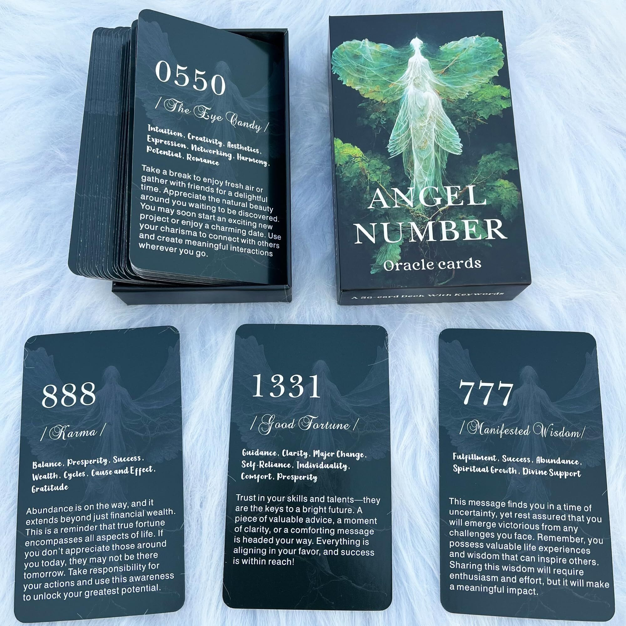 Gzxinke Angel Numbers Oracle Cards  Oracle Cards For Beginners  Angel Number Affirmation Cards Deck  Tell You How To Live Your Life The Best Way