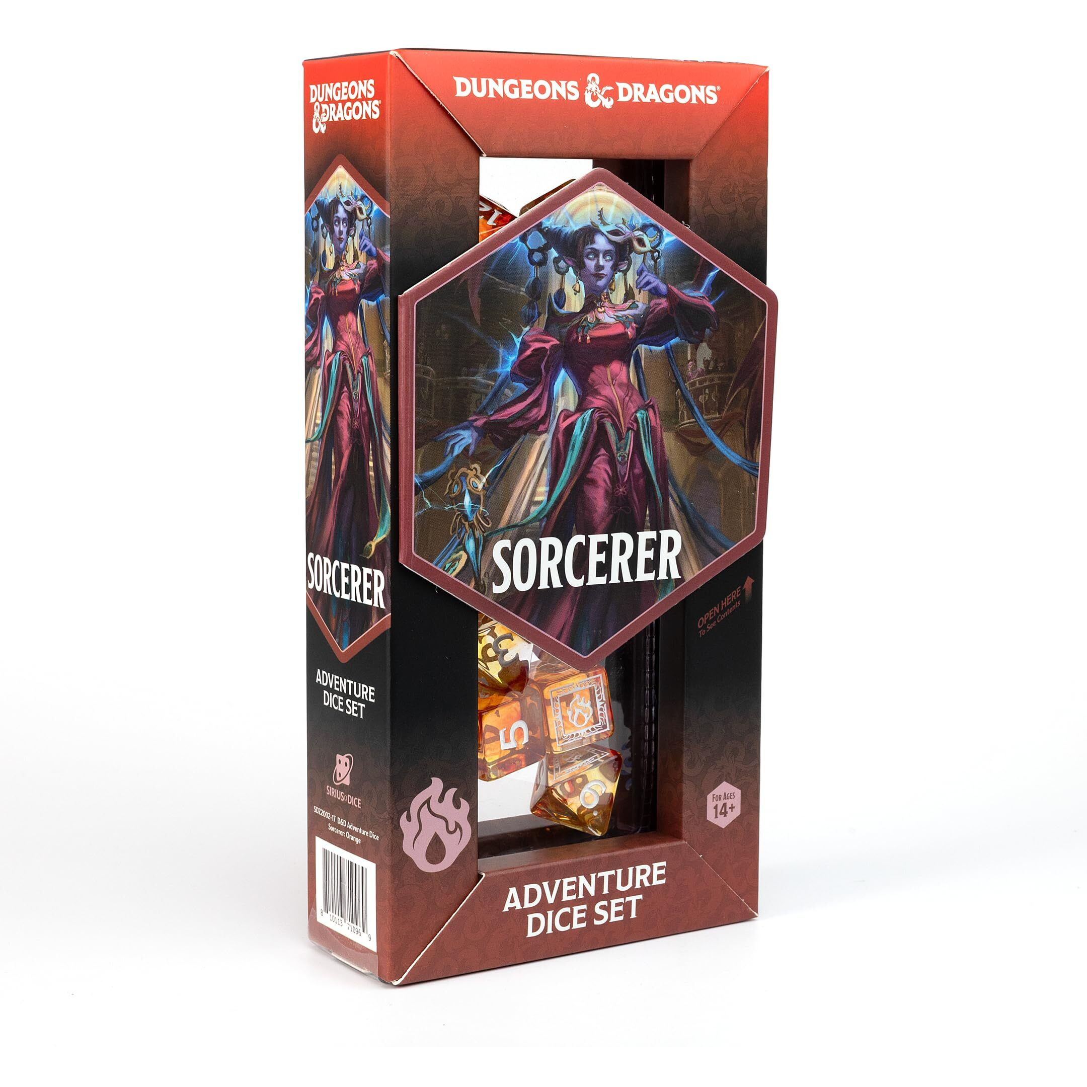 D&D Adventure Dice (Sorcerer Class Orange)
