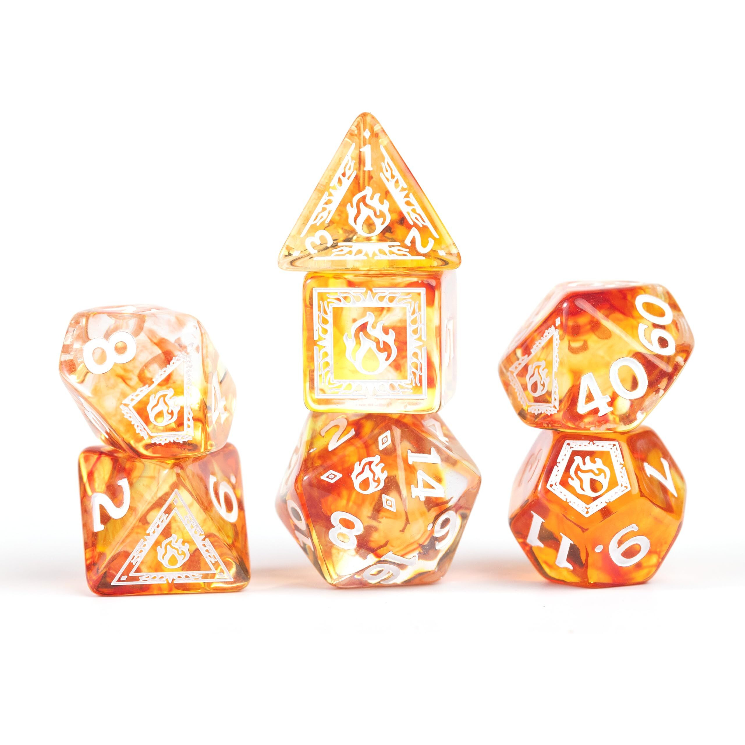 D&D Adventure Dice (Sorcerer Class Orange)