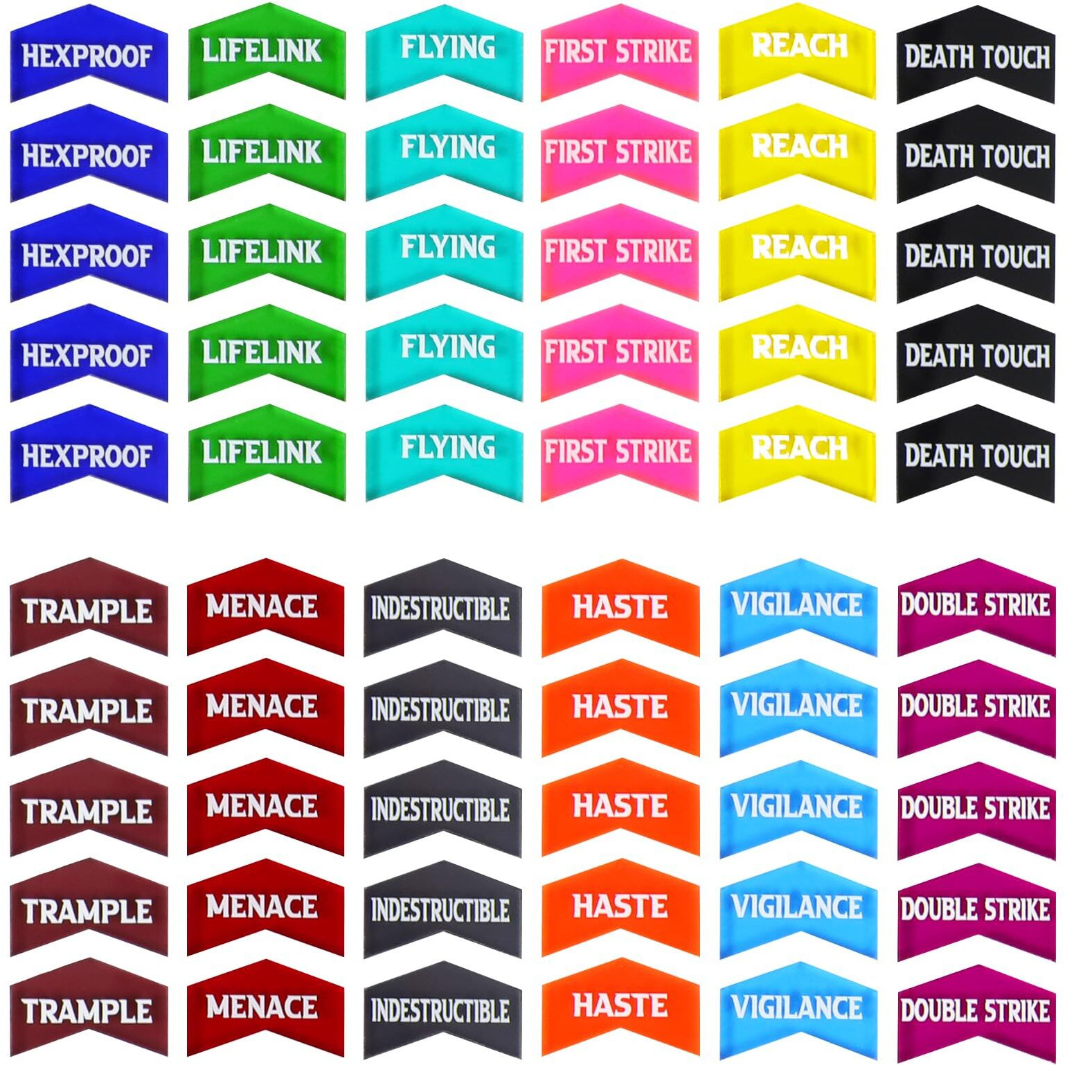 60Pcs Mtg Counters/Keyword Counters For Magic Card  Colorful Coded Mtg Tokens  Compatible With Ccg Card Gaming Accessories