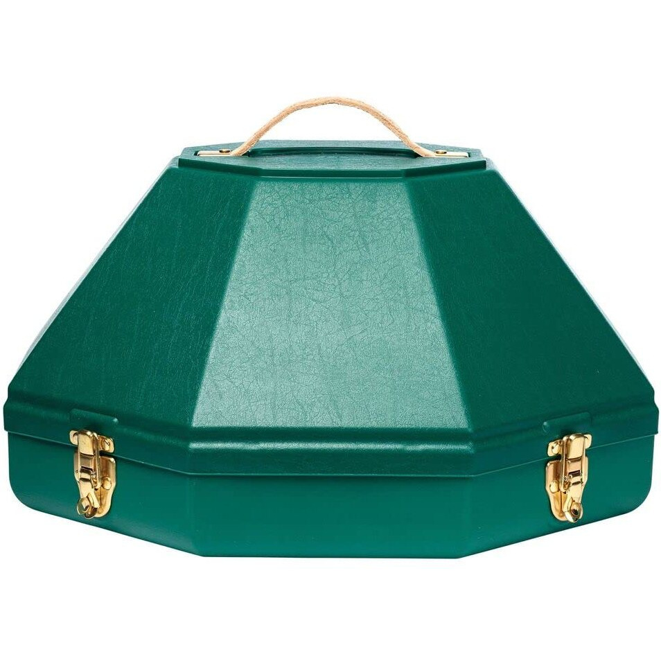 Schneiders Western Hat Can | Color Green | Ideal Horse Show Companion | Robust Protection For Western Hats | Adjustable Fit | Mirror Inclusion | Durable & Airline-Friendly