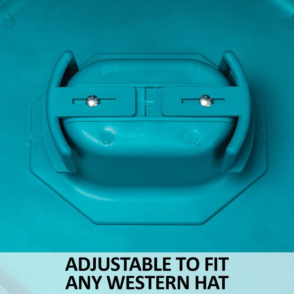 Schneiders Western Hat Can | Color Green | Ideal Horse Show Companion | Robust Protection For Western Hats | Adjustable Fit | Mirror Inclusion | Durable & Airline-Friendly