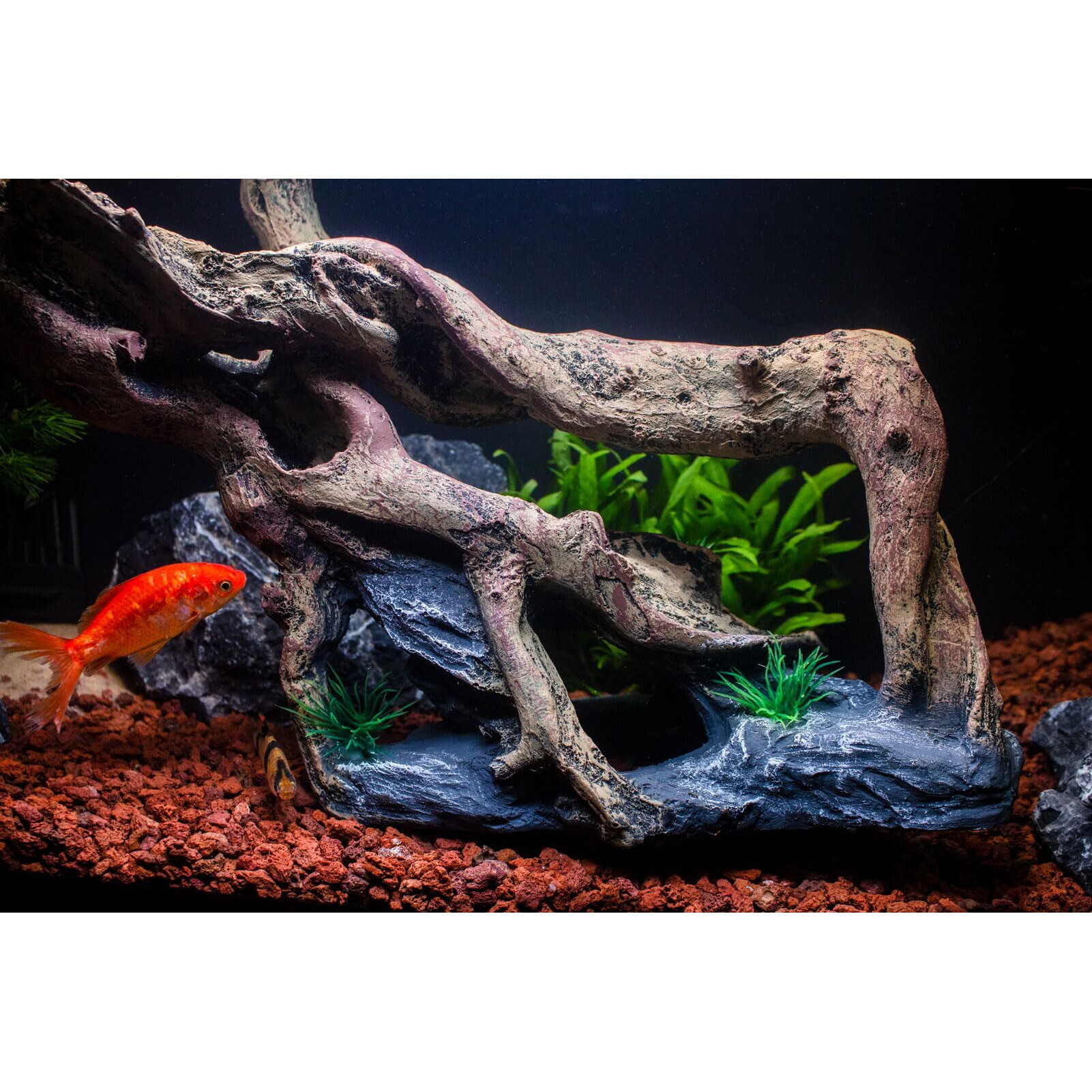 Taomypets Fish Tank Decorations Aquarium DCor Resin Artificial Tree Trunk Root (E)