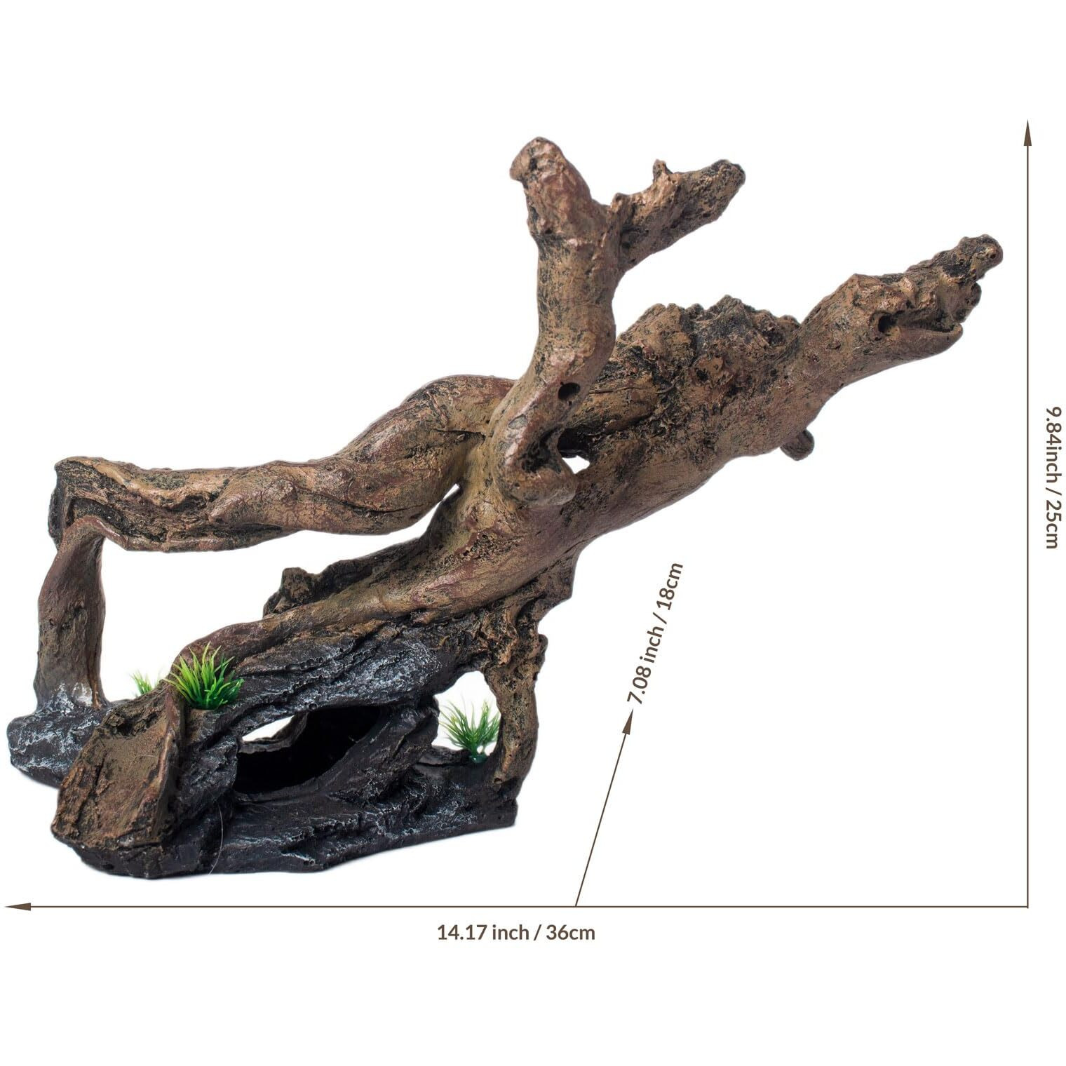 Taomypets Fish Tank Decorations Aquarium DCor Resin Artificial Tree Trunk Root (E)