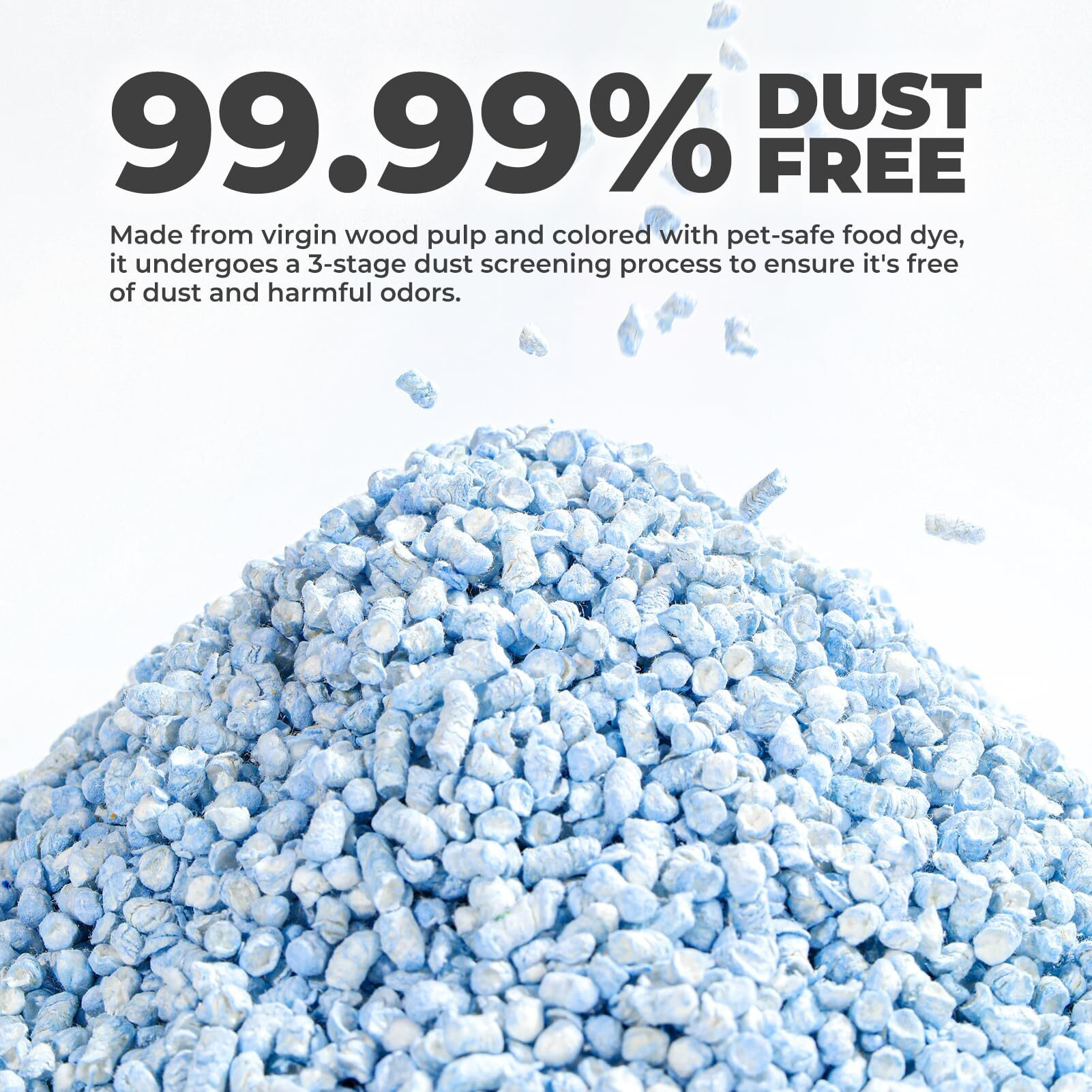 Mini&Moe Small Animal Paper Pellet Bedding Odor & Moisture Absorbent Natural Paper Pellet Bedding - For Guinea Pigs  Hamsters  And Rabbits  1.98Lb