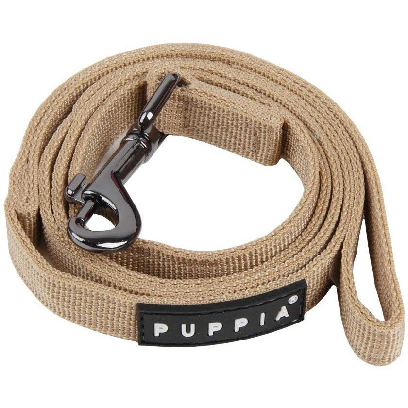 Puppia Two Tone Dog Lead Strong Durable Comfortable Grip Walking Training Leash For Small & Medium Dog  Beige  Small