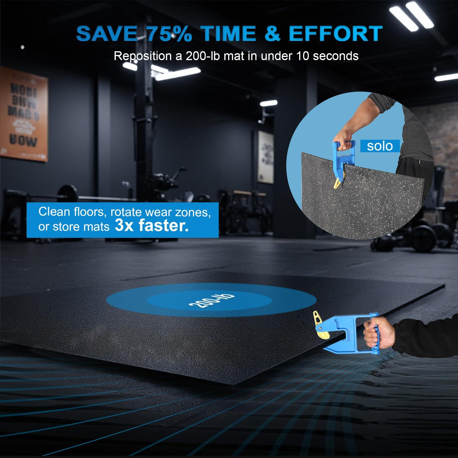 Intii Heavy Duty Stall Mat Grippers - Pair Of 2 Mat Movers Tool For Horse Stalls  Gym  Barn  And Trailer  Makes Moving Rubber Mats Easier  Saves Your Back And Hands