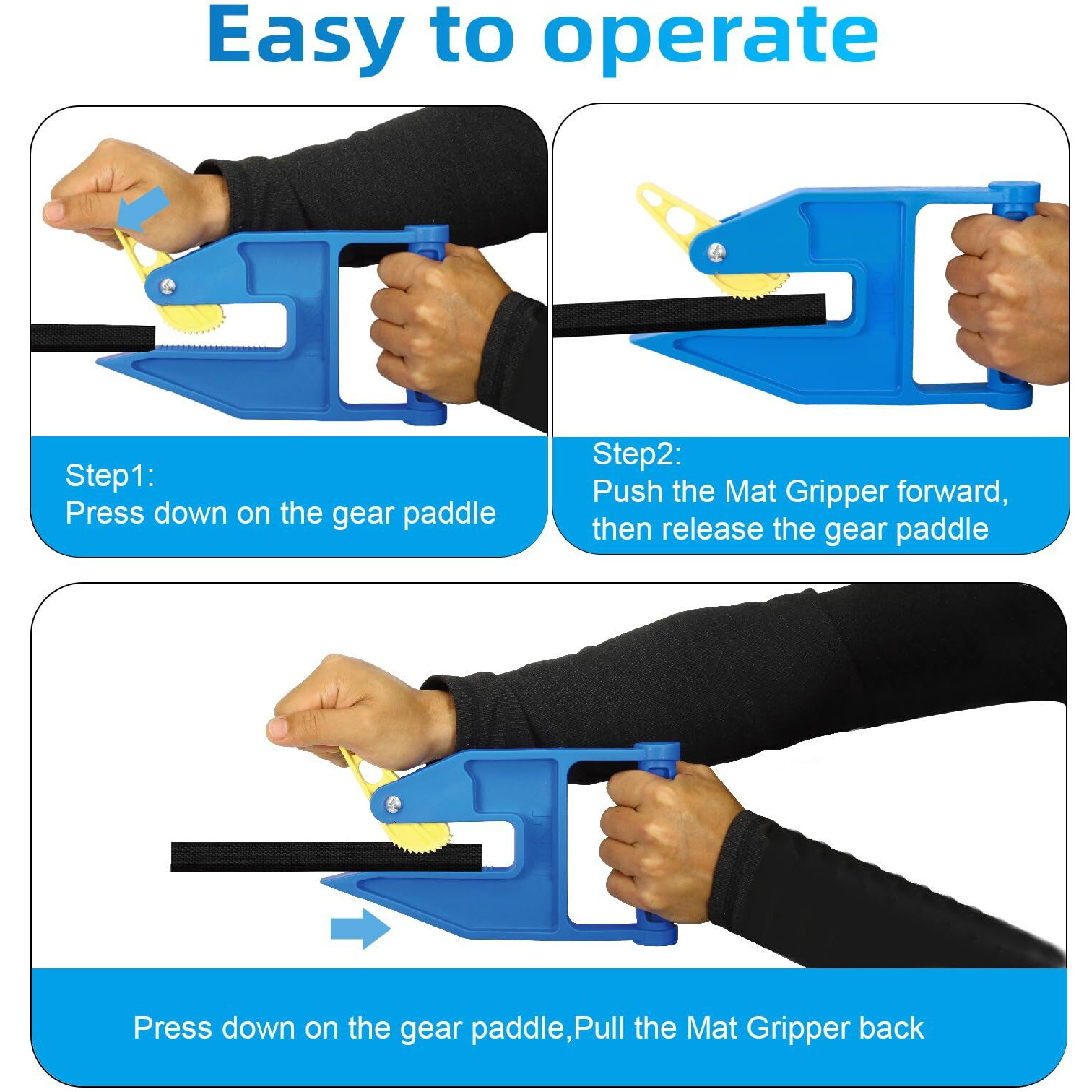 Intii Heavy Duty Stall Mat Grippers - Pair Of 2 Mat Movers Tool For Horse Stalls  Gym  Barn  And Trailer  Makes Moving Rubber Mats Easier  Saves Your Back And Hands